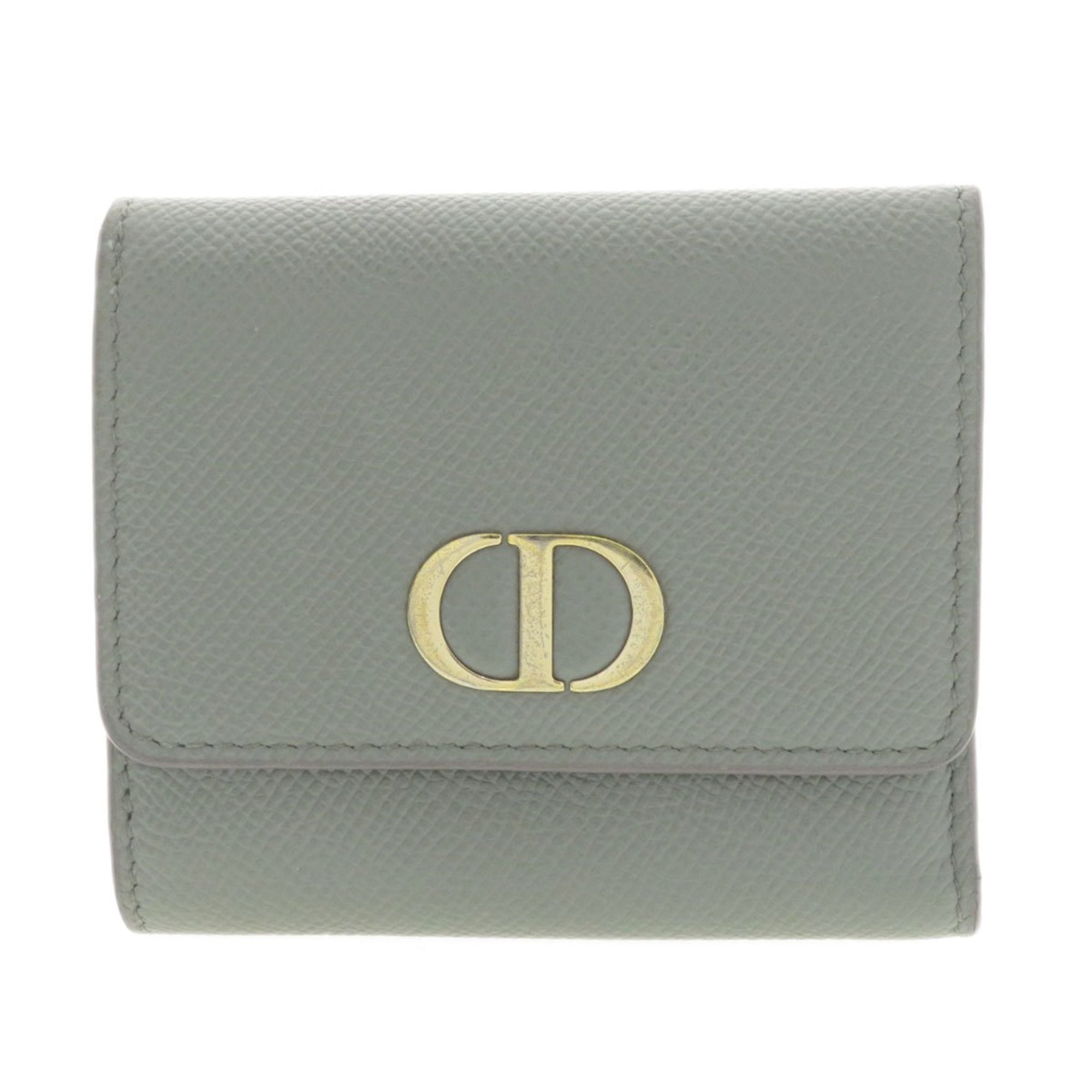 Christian Dior Gray Leather Wallet (Bi-Fold) ()