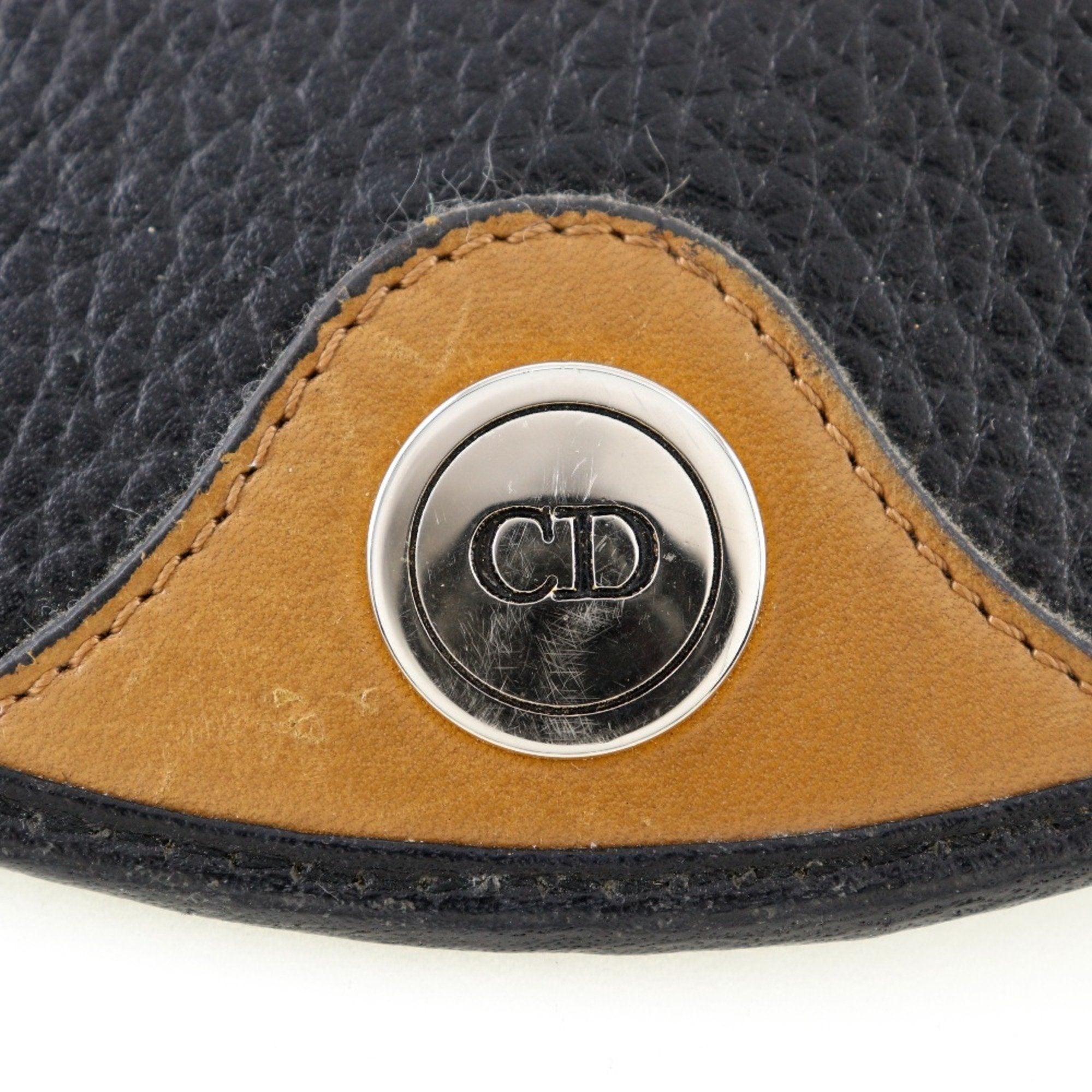 Christian Dior Black Leather Pochette Shoulder Bag ()