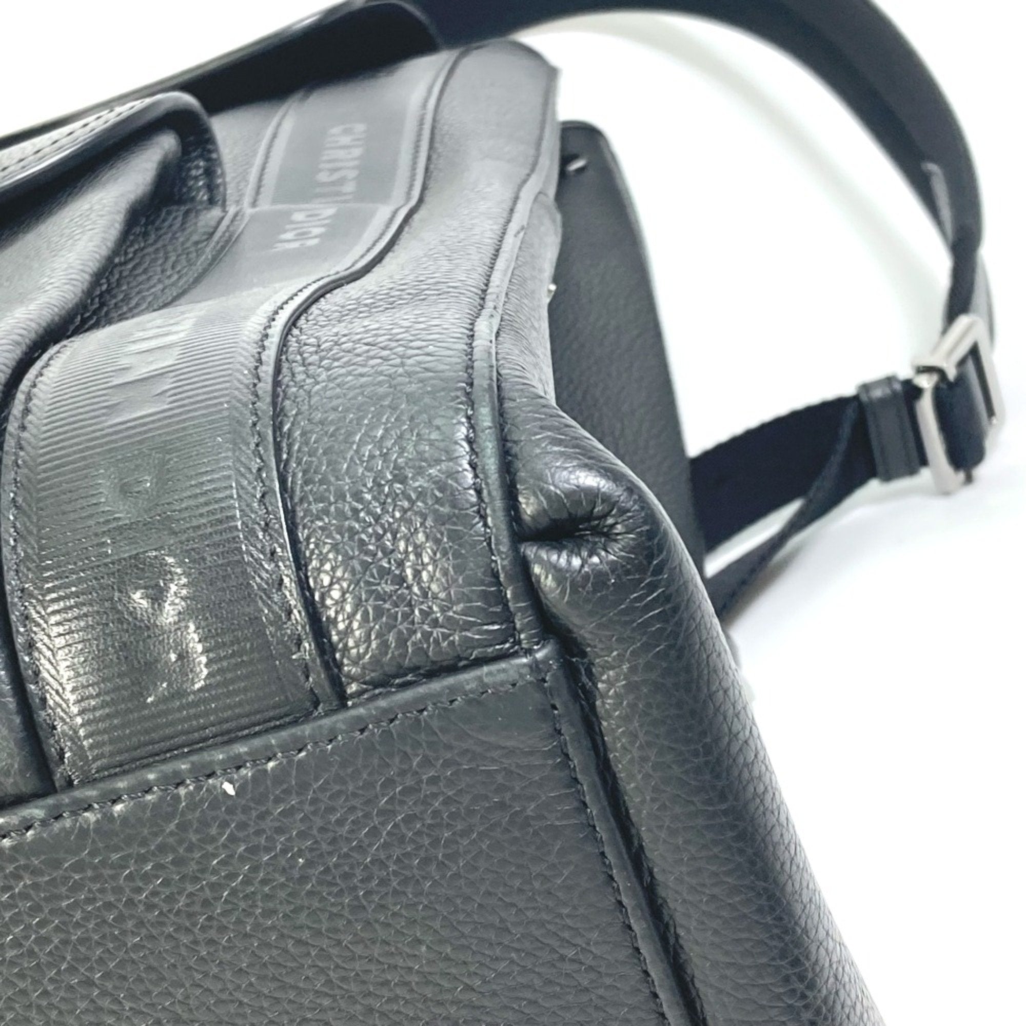 Christian Dior Black Leather Backpack ()