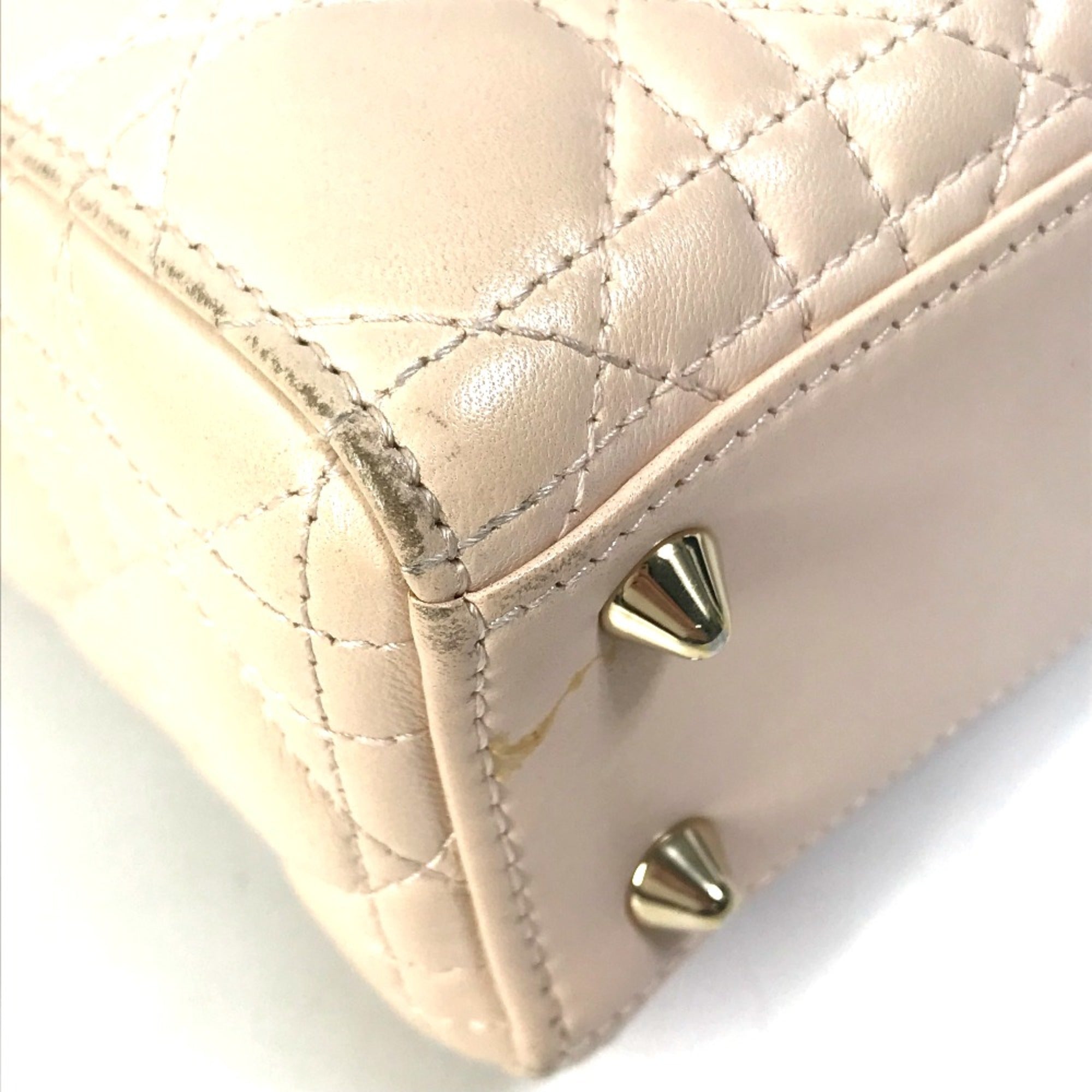 Christian Dior Beige Leather Handbag ()