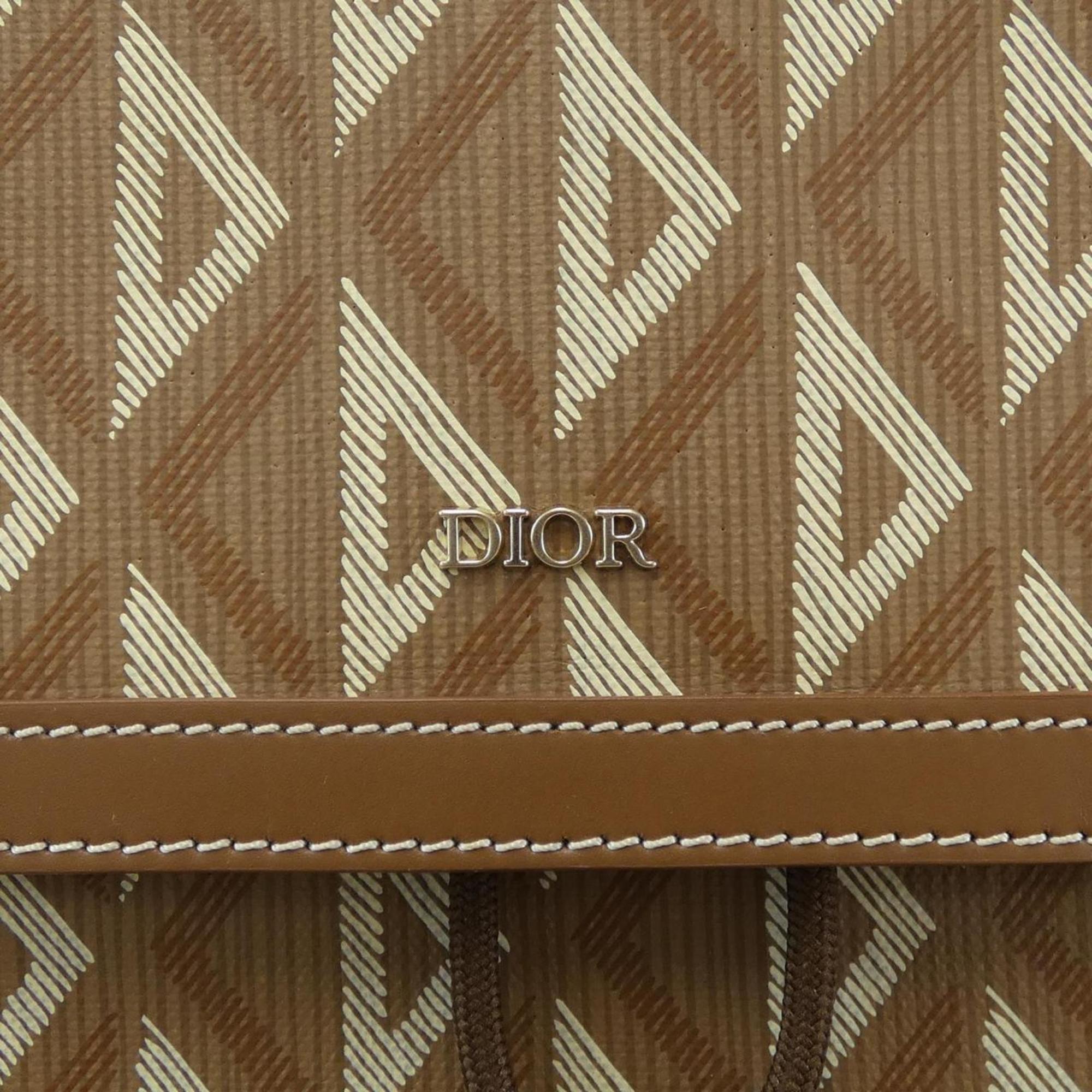 Christian Dior Beige Brown Backpack ()
