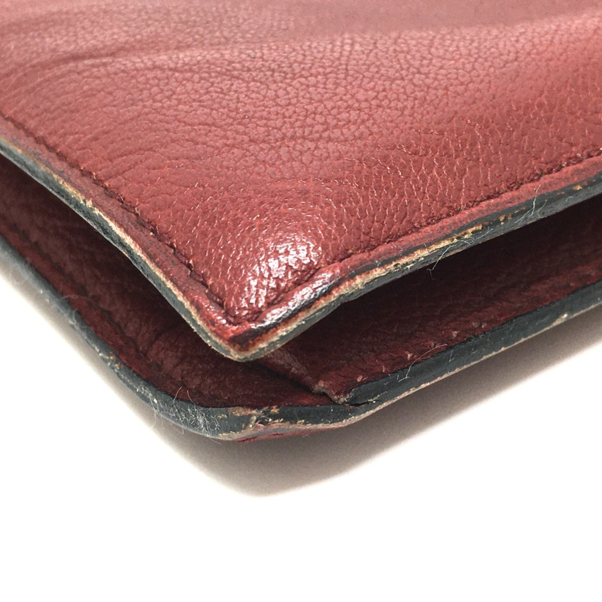 Christian Dior Red Leather Shoulder Bag ()
