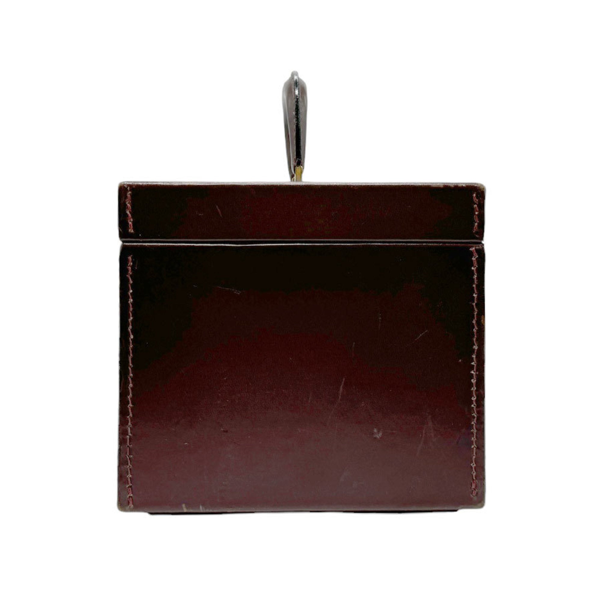 Christian Dior Bordeaux Canvas Leather Handbag ()