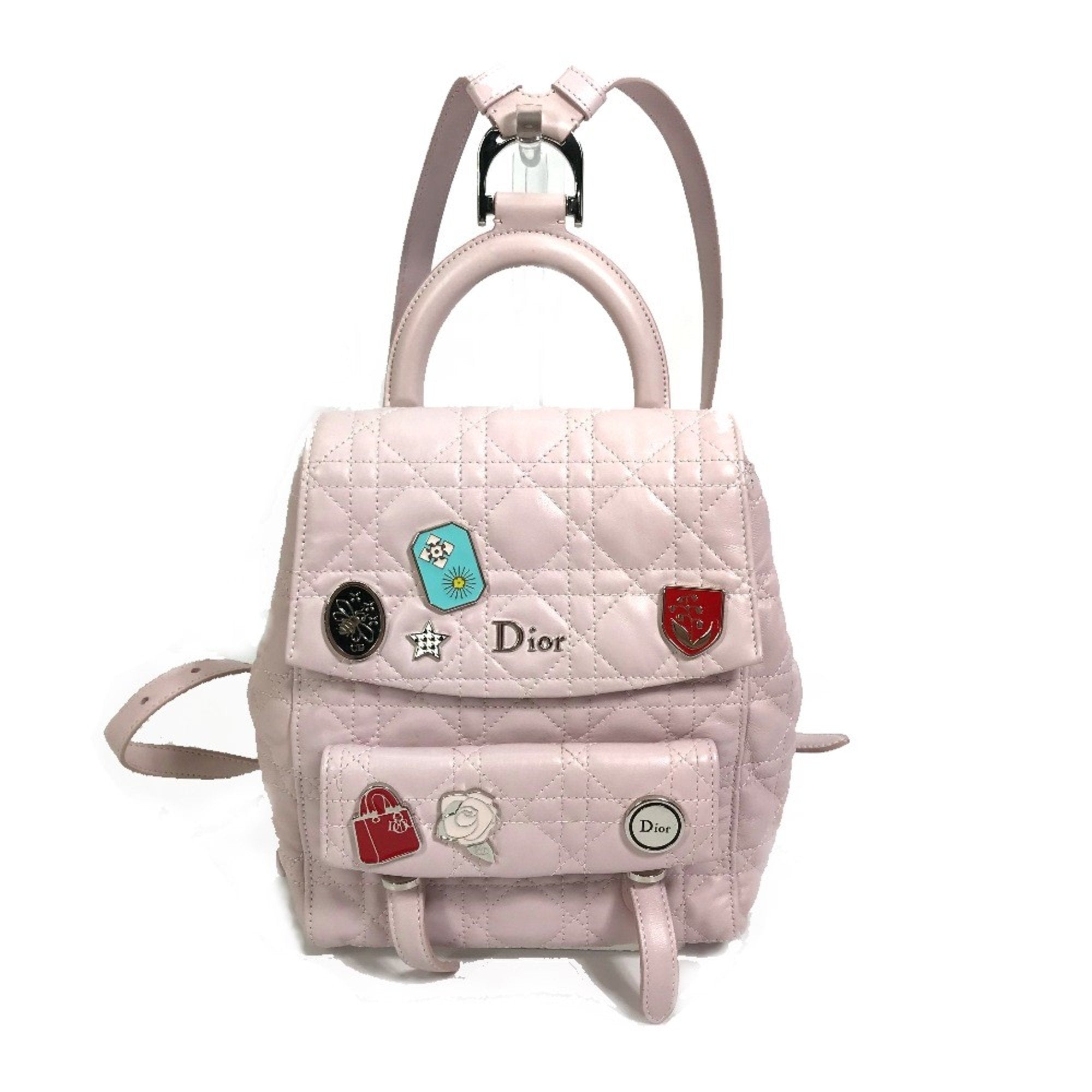 Christian Dior Pink Leather Backpack ()