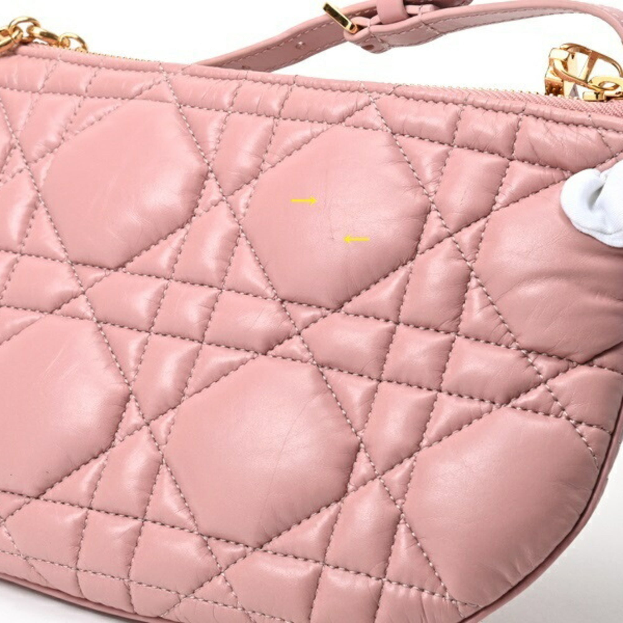 Christian Dior Pink Leather Shoulder Bag ()
