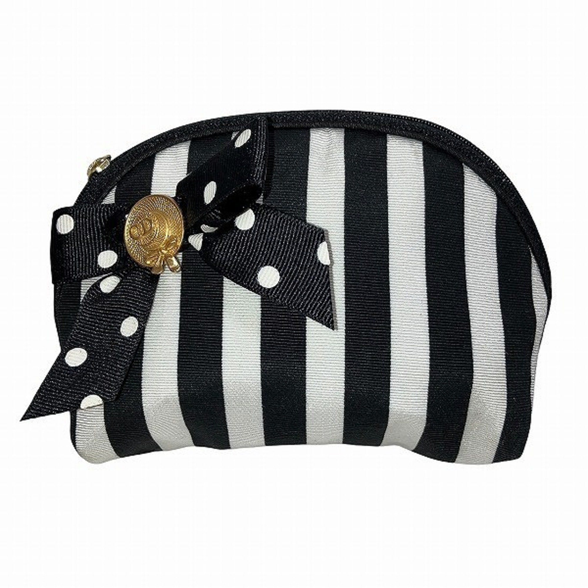 Christian Dior Black White Nylon Pouch ()