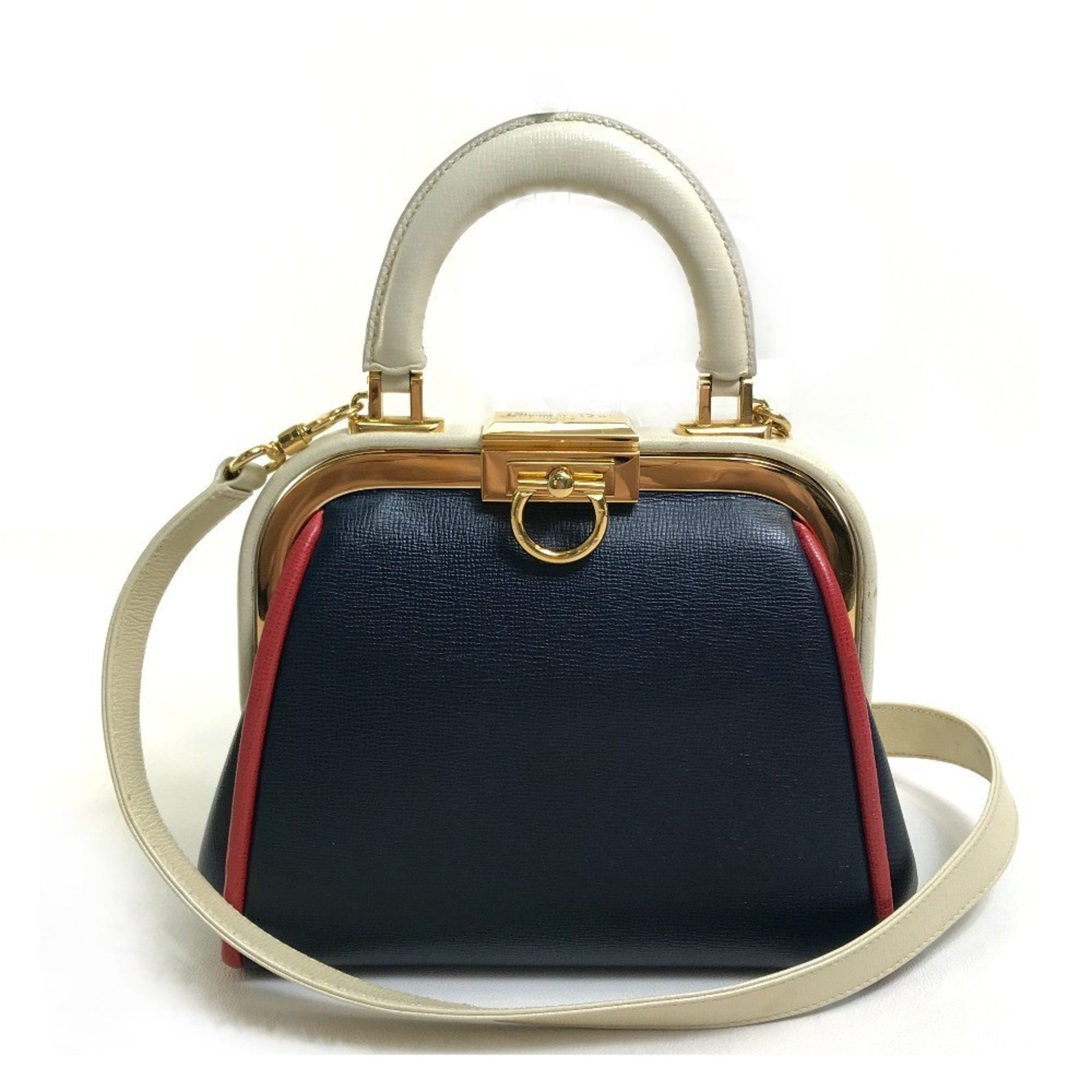 Christian Dior Navy Leather Handbag ()