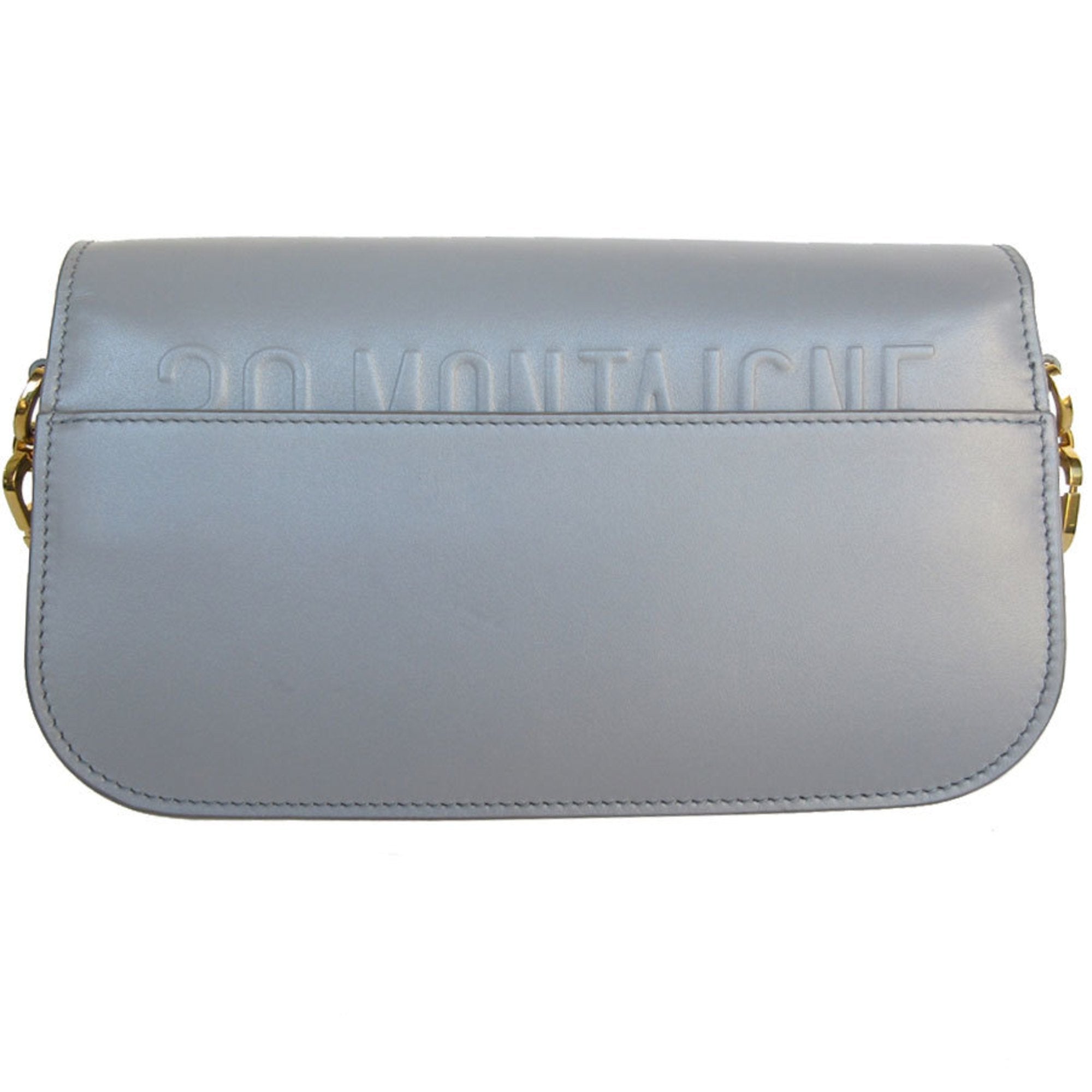 Christian Dior Gray Leather Shoulder Bag ()