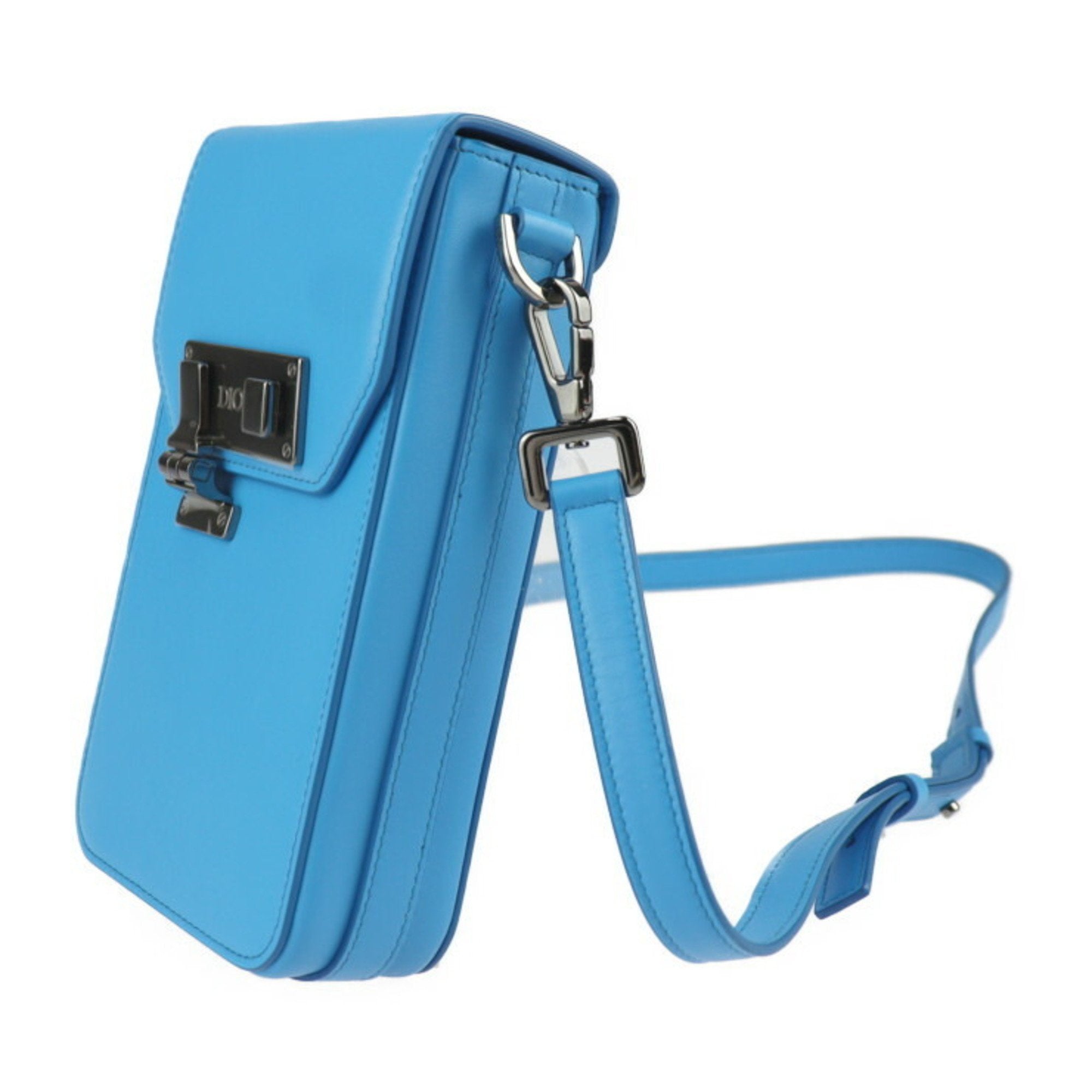 Christian Dior Blue Leather Pochette Shoulder Bag ()