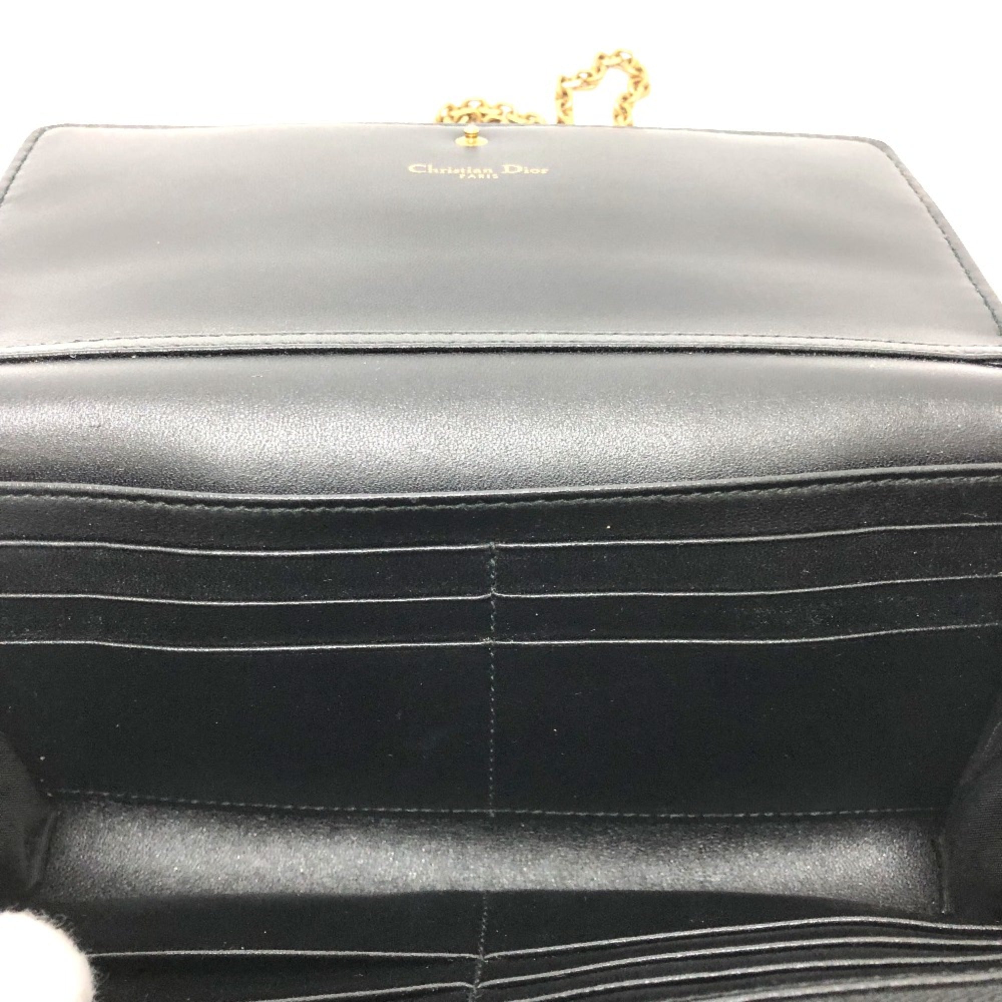 Christian Dior Black Leather Shoulder Bag ()