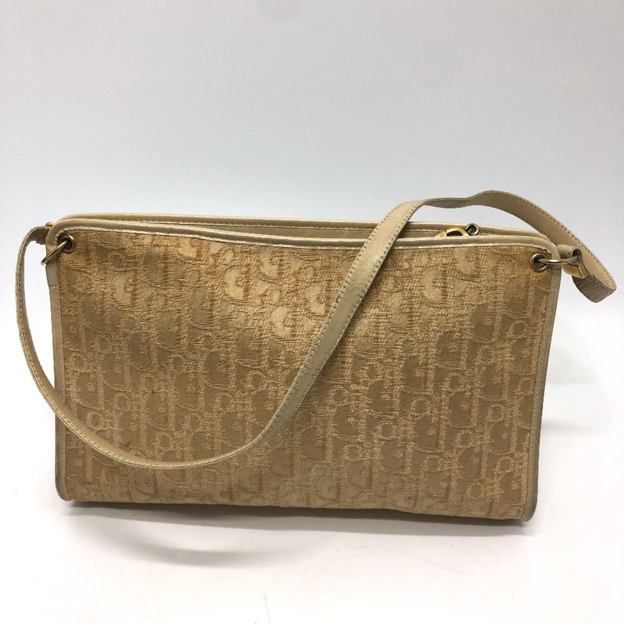 Christian Dior Beige Cloth Shoulder Bag ()