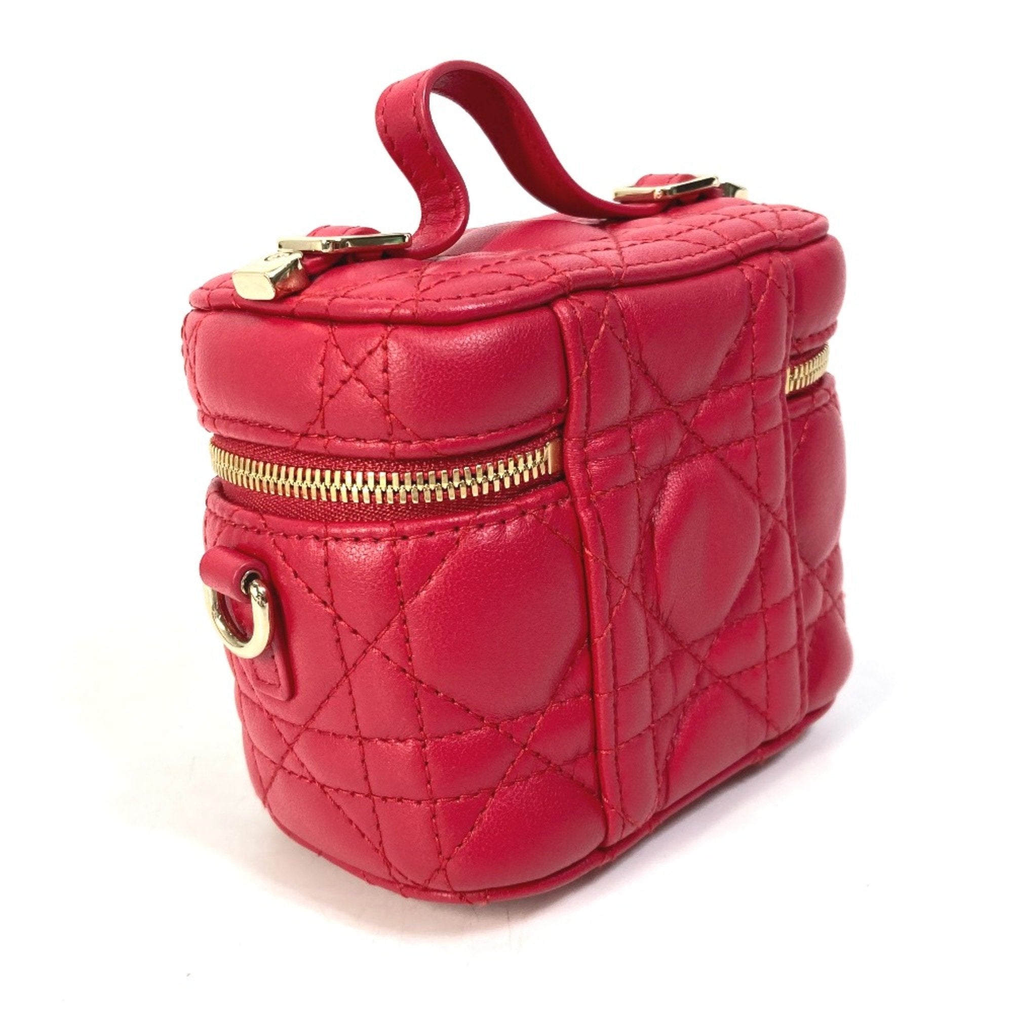 Christian Dior Red Leather Handbag ()