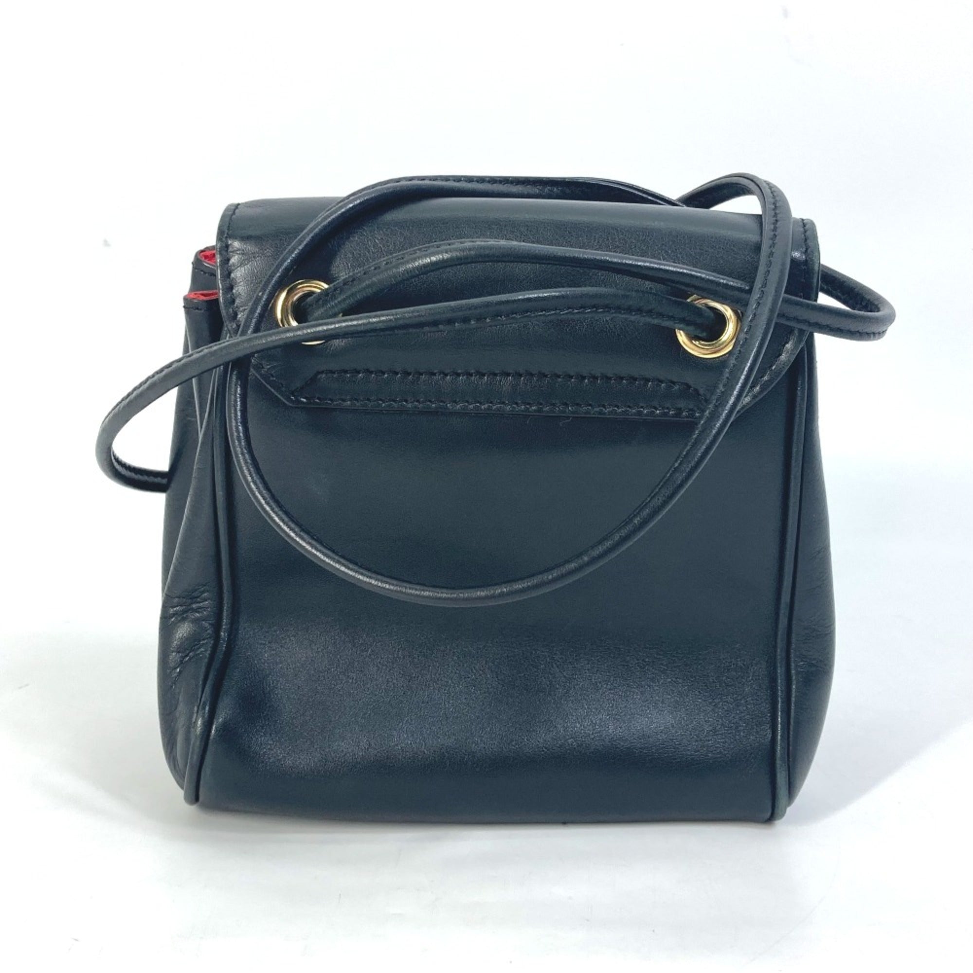 Christian Dior Black Leather Shoulder Bag ()