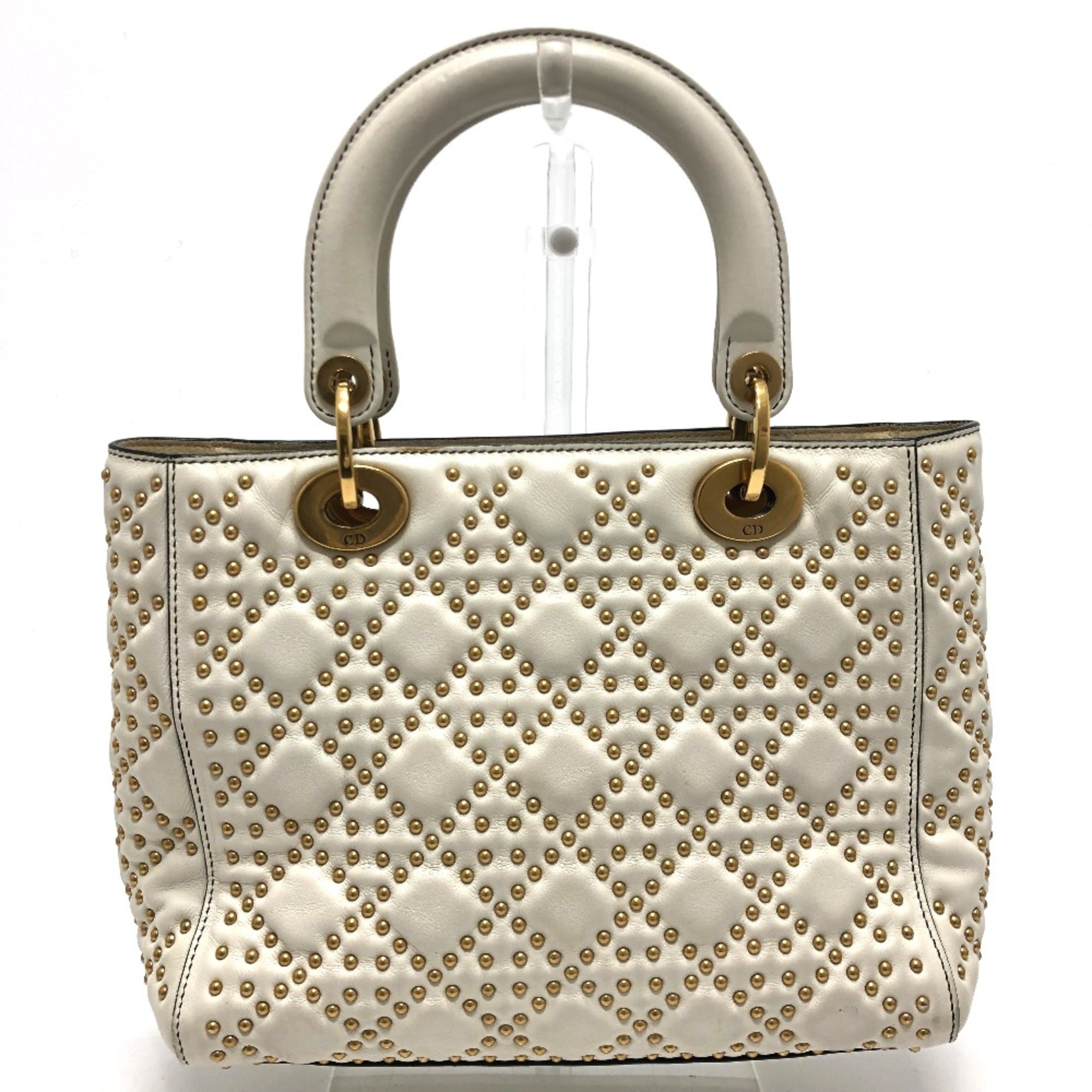 Christian Dior White Leather Handbag ()