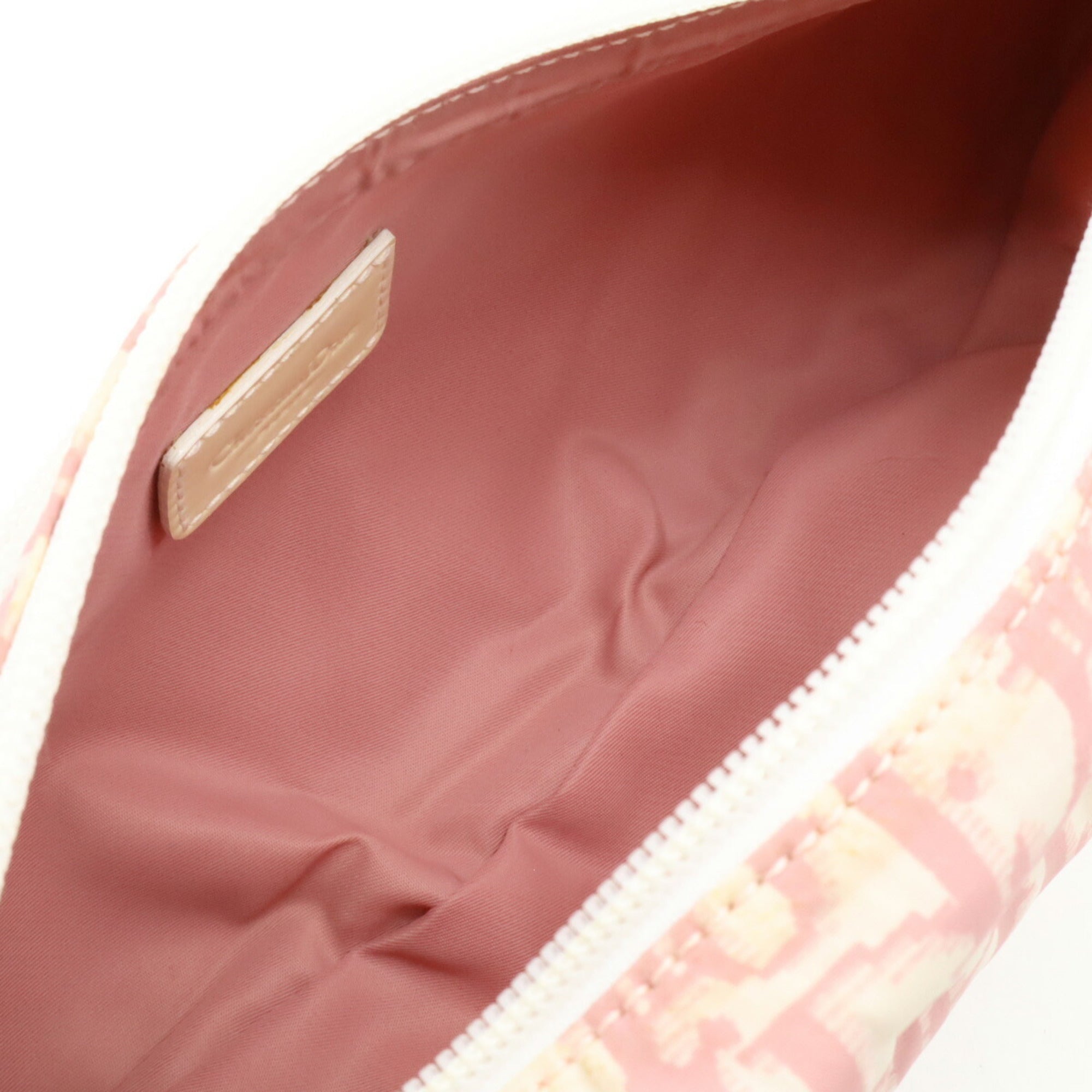 Christian Dior Pink White Nylon Patent Leather Fanny Pack Pouch ()