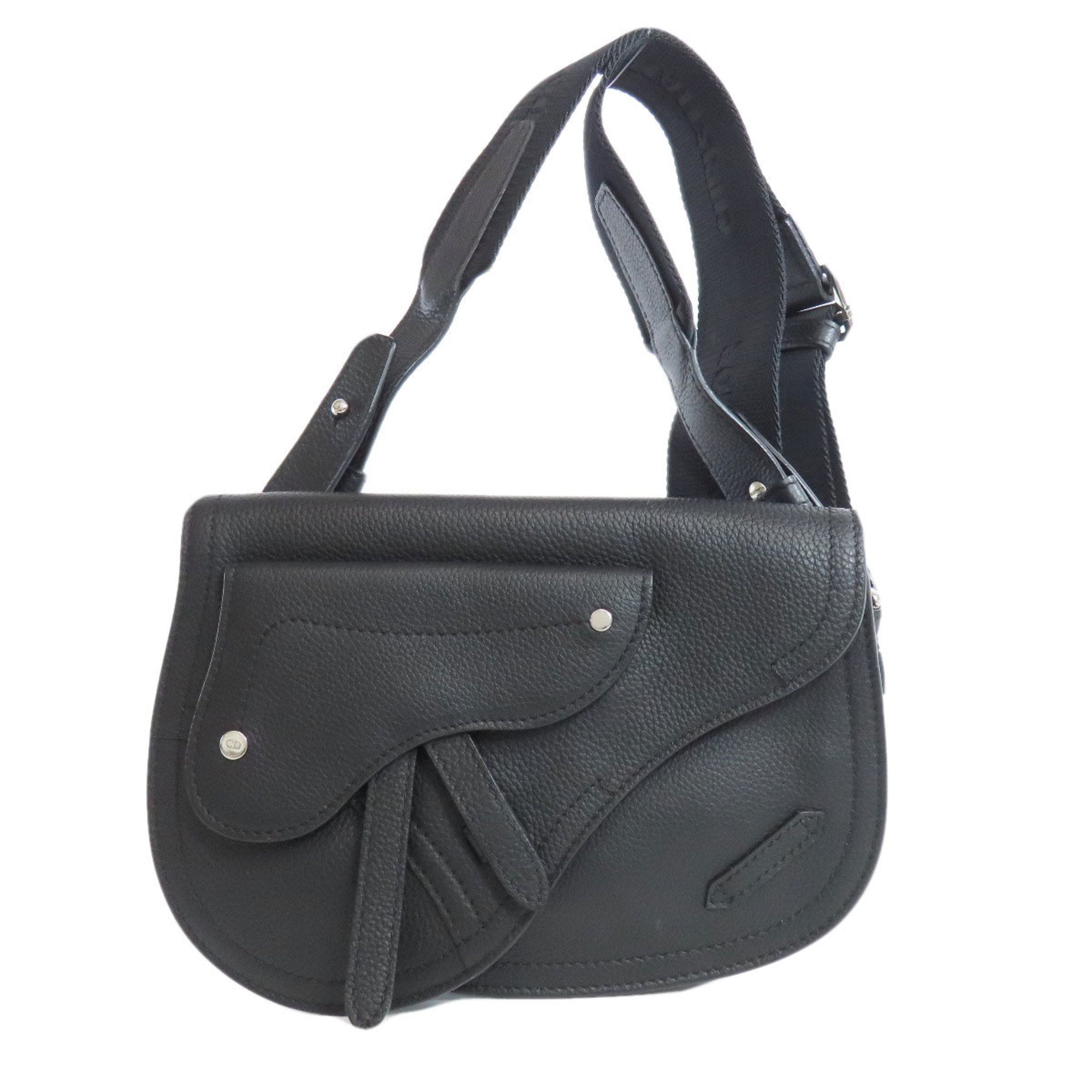Christian Dior Black Leather Shoulder Bag ()