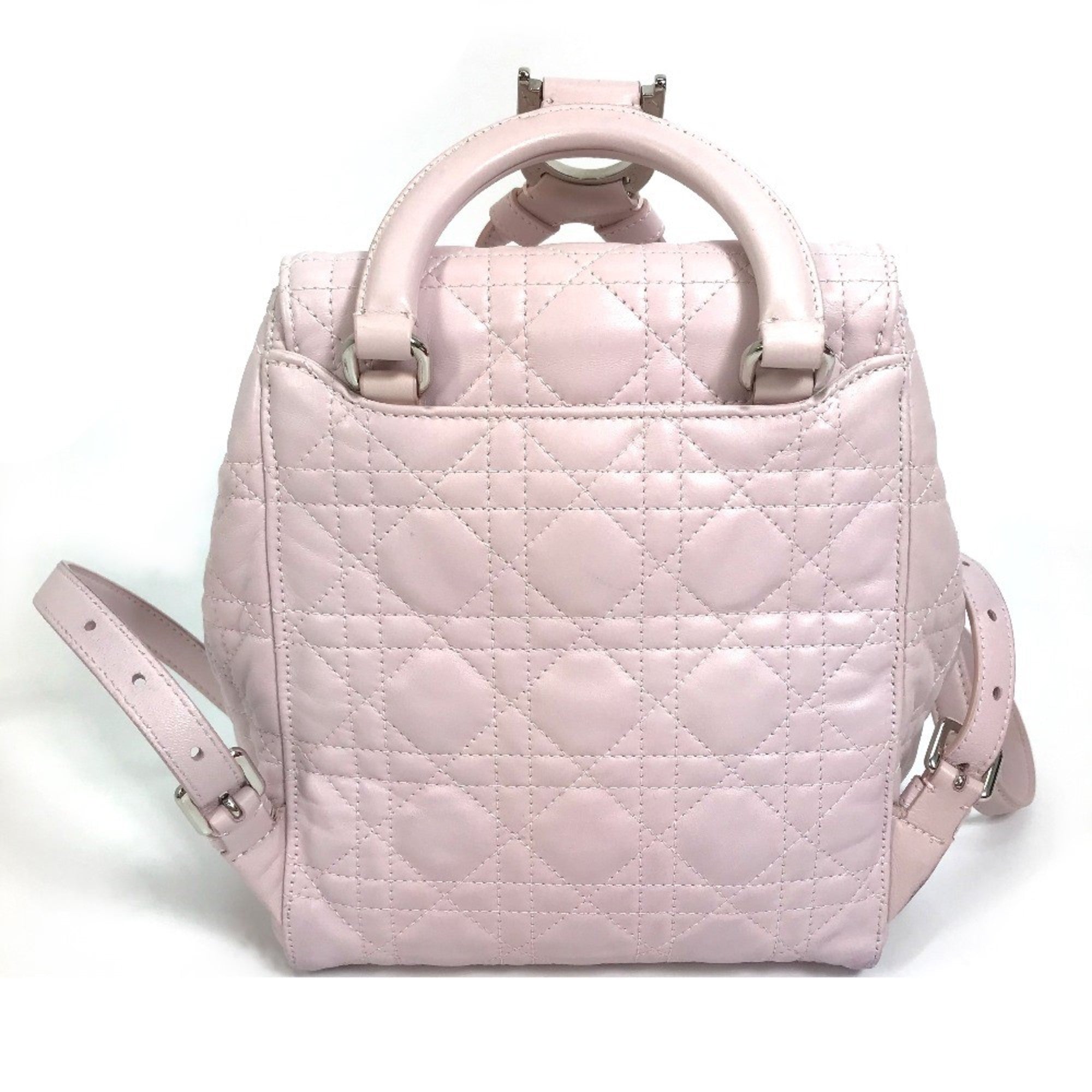 Christian Dior Pink Leather Backpack ()