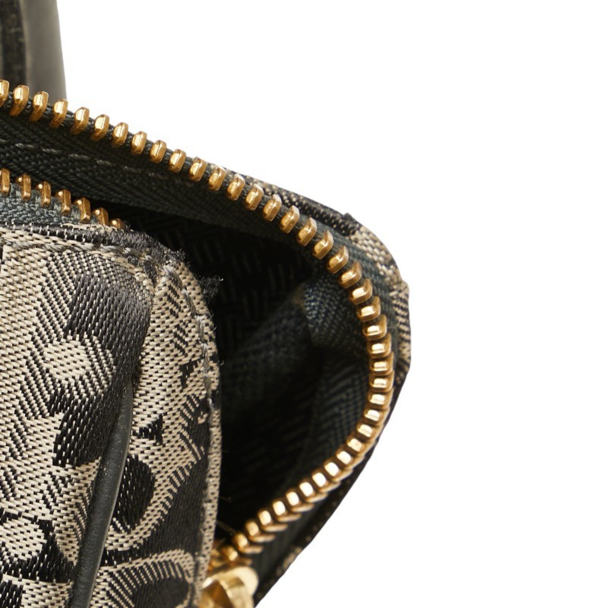Christian Dior Navy Canvas Leather Handbag ()