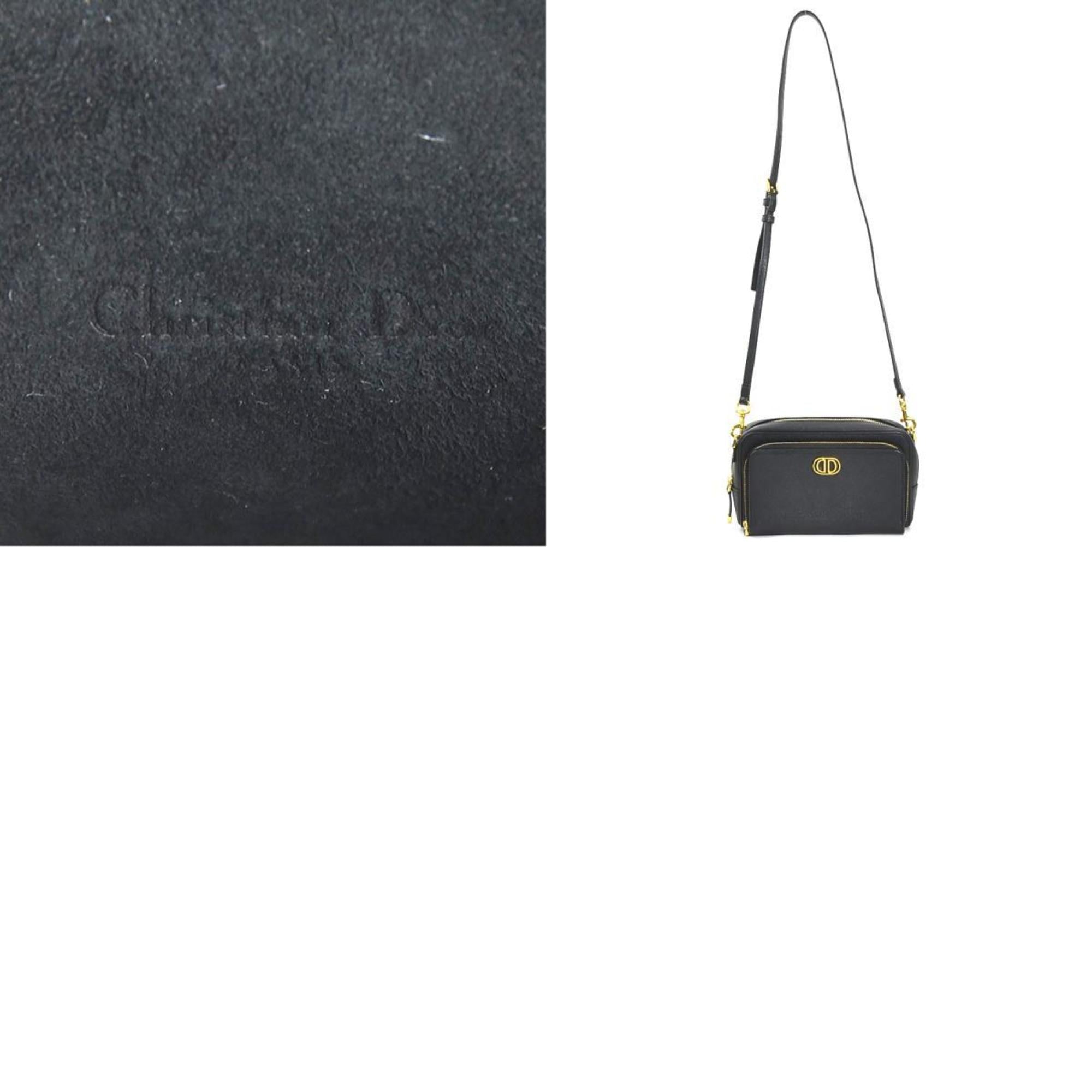 Christian Dior Black Leather Shoulder Bag ()