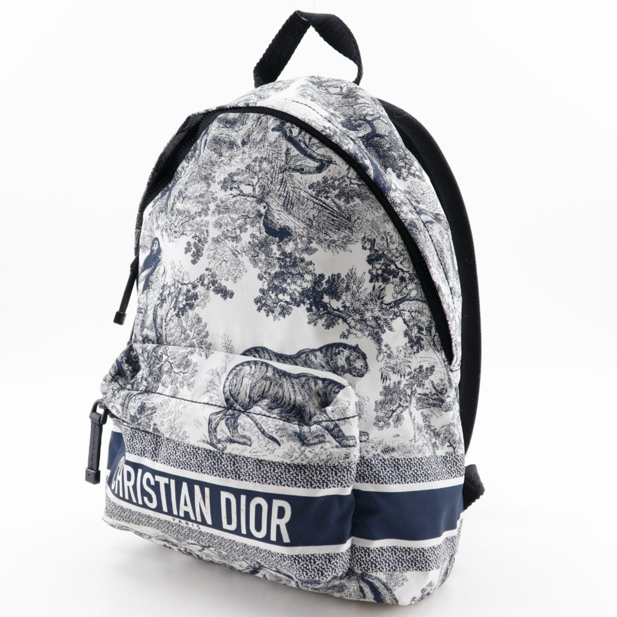 Christian Dior Black White Nylon Backpack ()