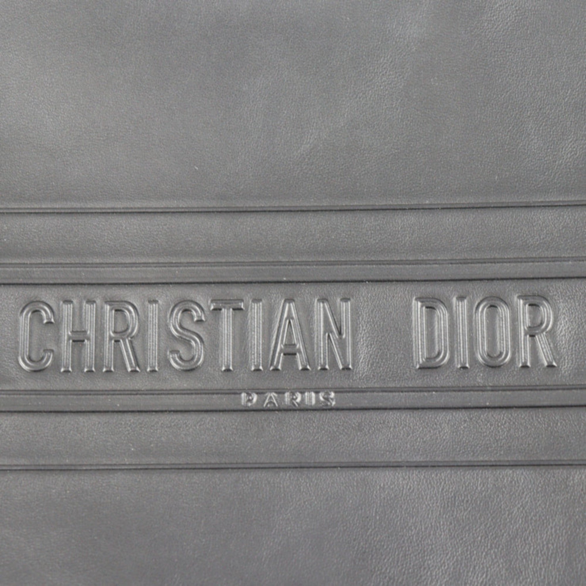 Christian Dior Black Leather Clutch Bag Handbag ()