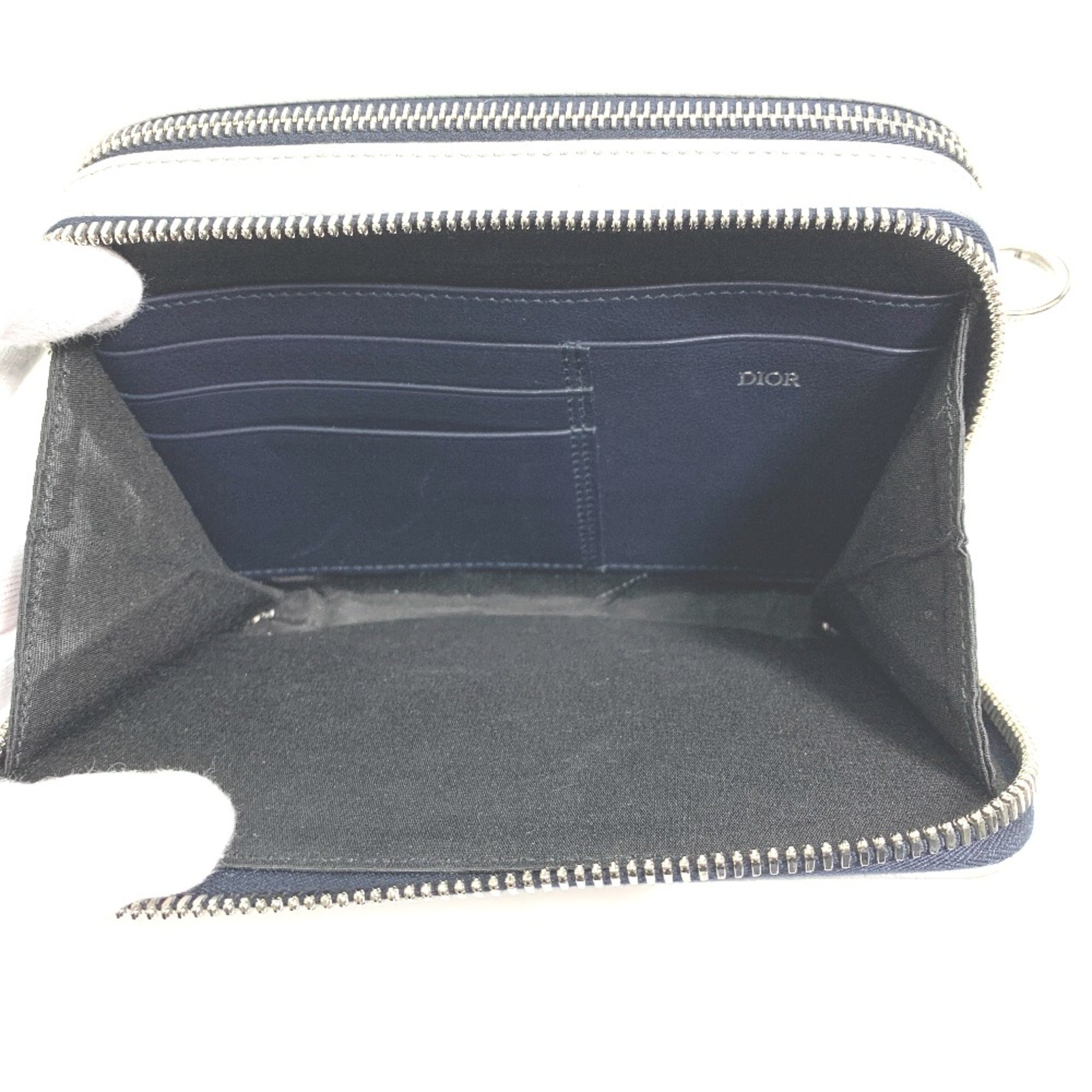 Christian Dior Gray Leather Shoulder Bag ()