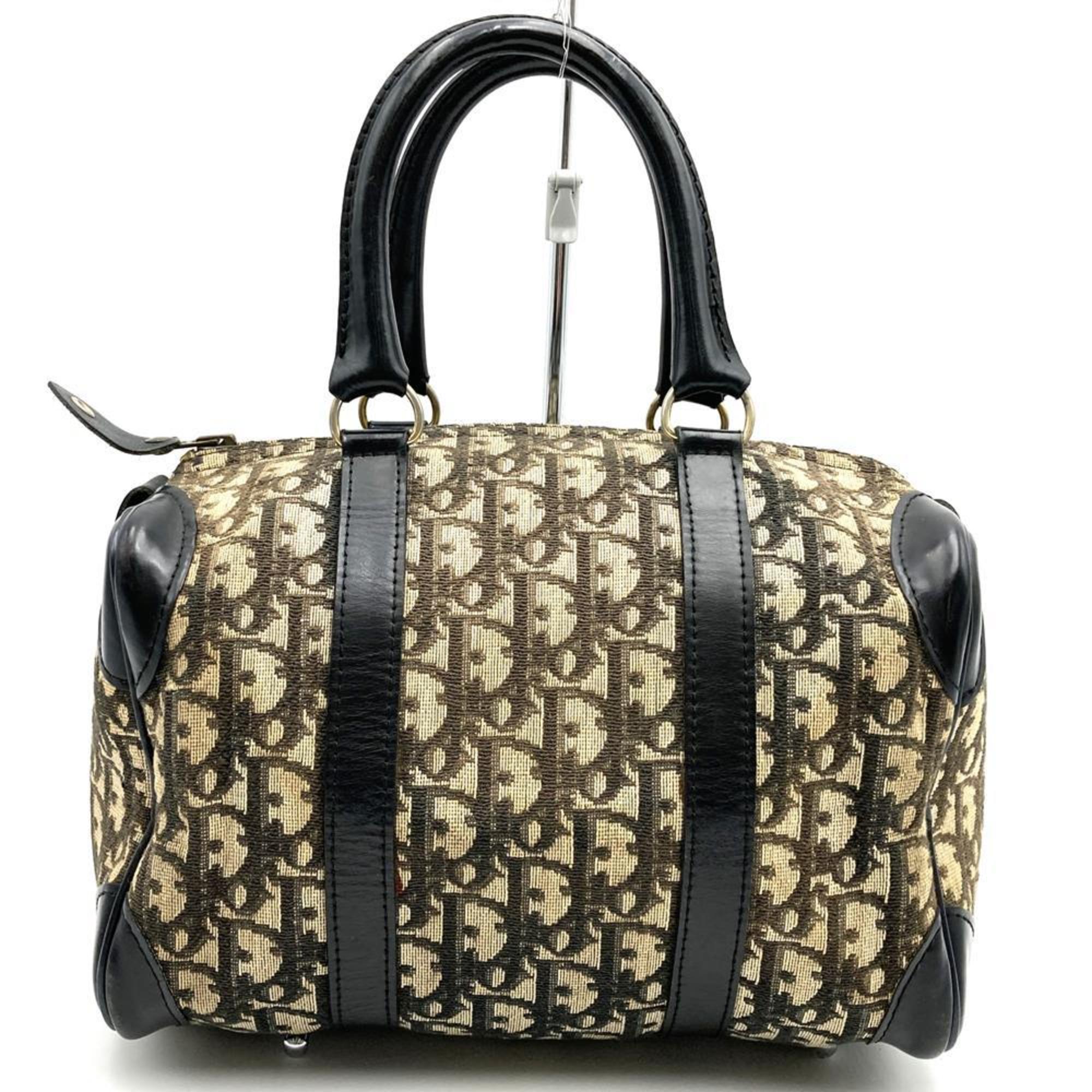 Christian Dior Beige Canvas Leather Handbag ()