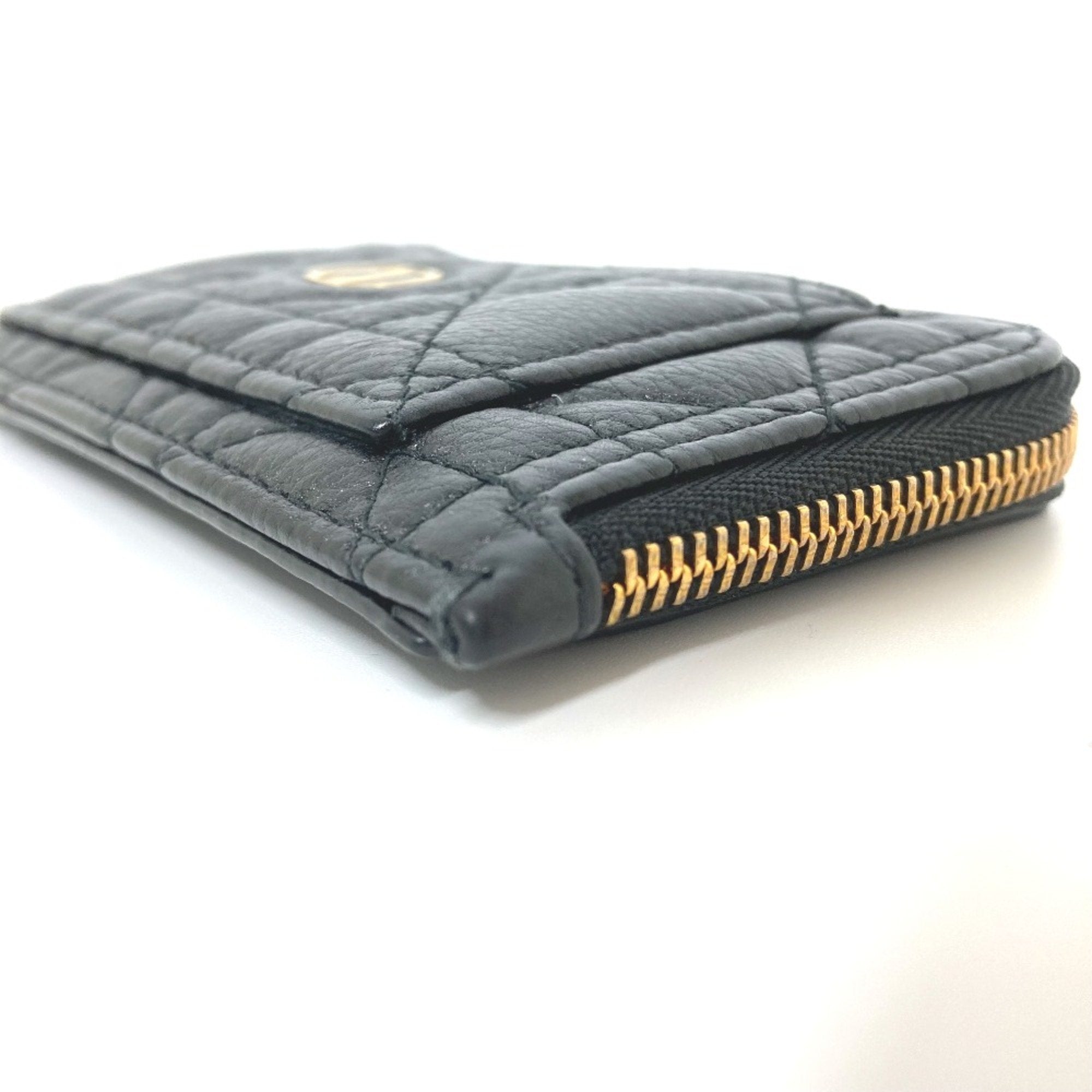 Christian Dior Black Leather Coin Purse/Coin Case ()