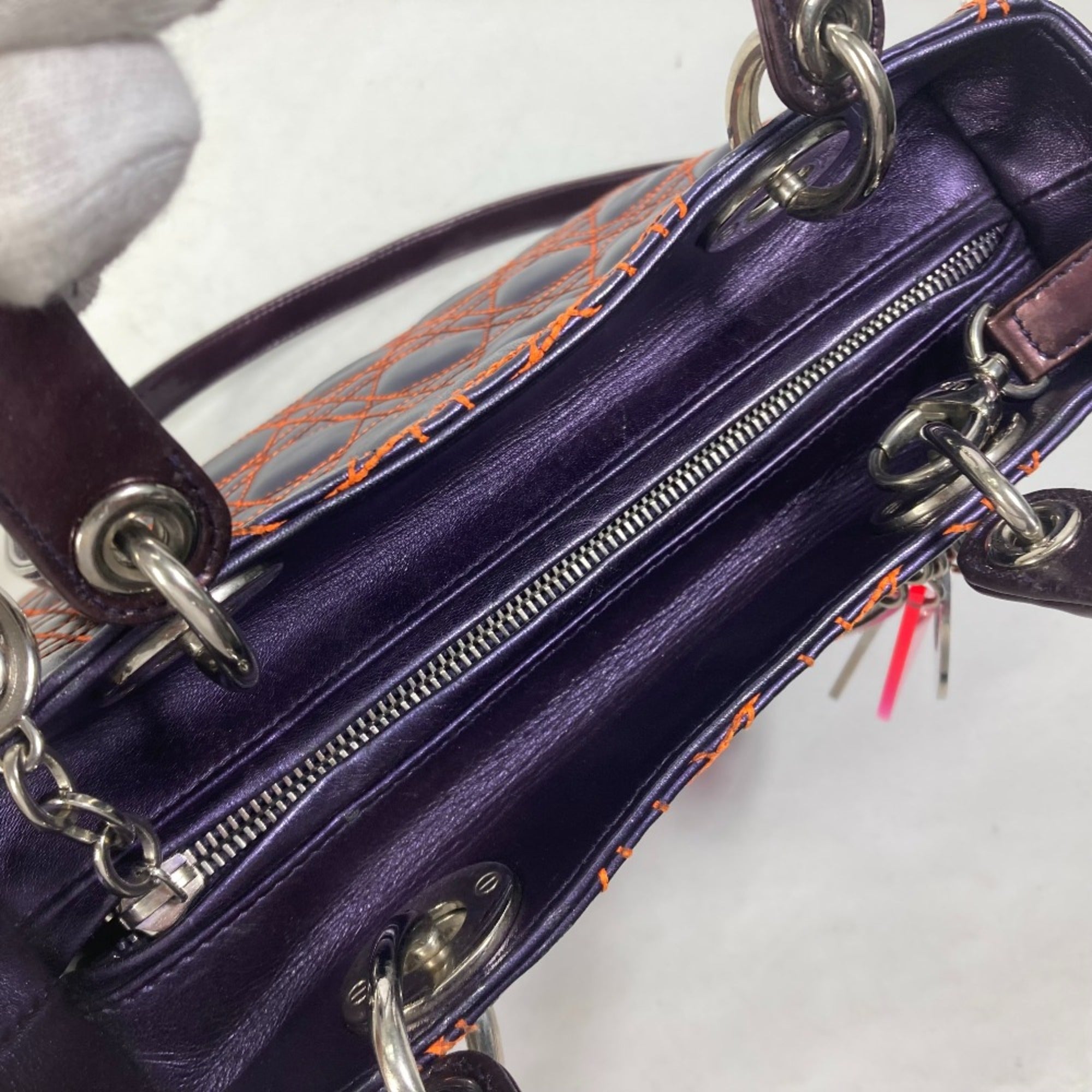 Christian Dior Purple Leather Handbag ()