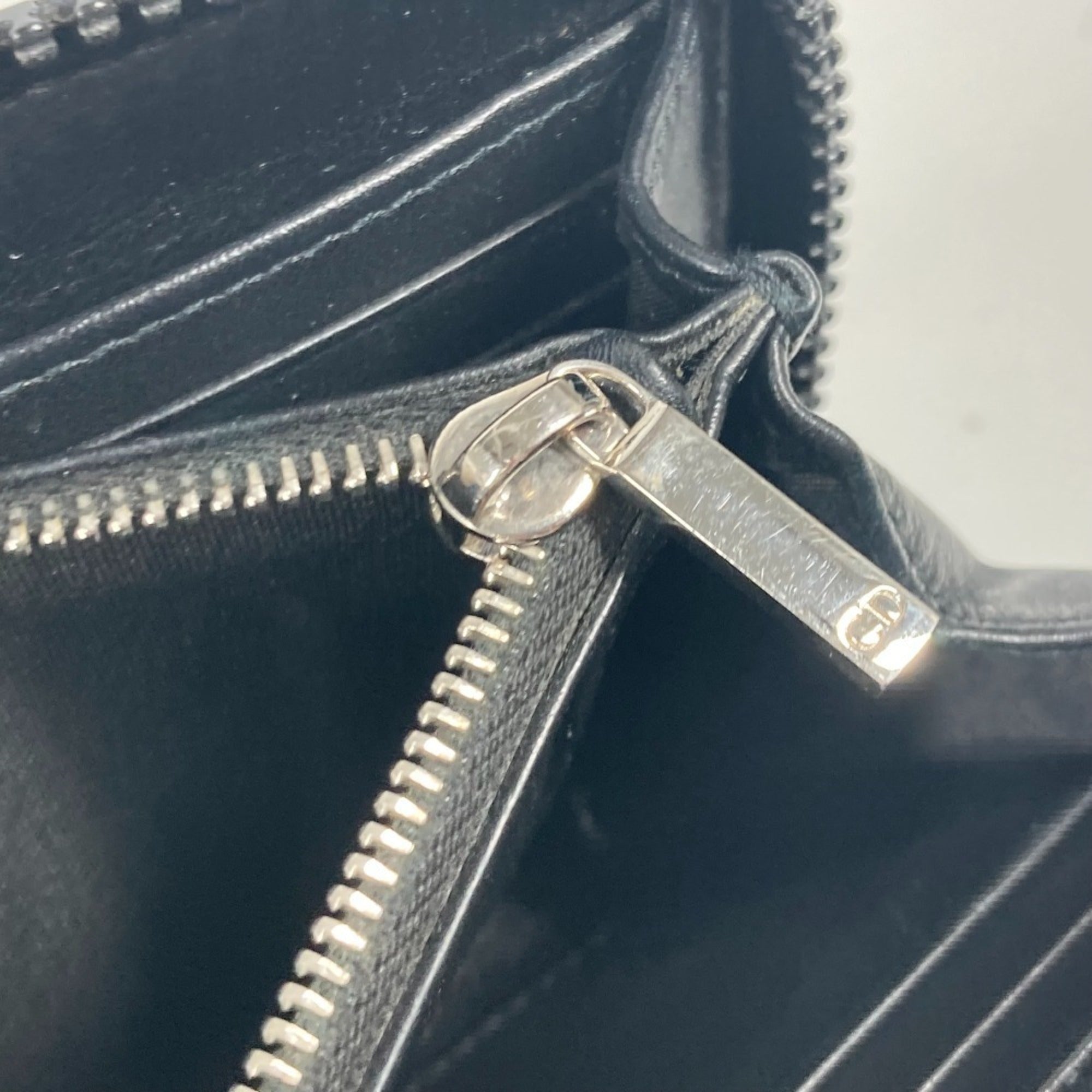Christian Dior Black Pink Nylon Long Wallet (Bi-Fold) ()