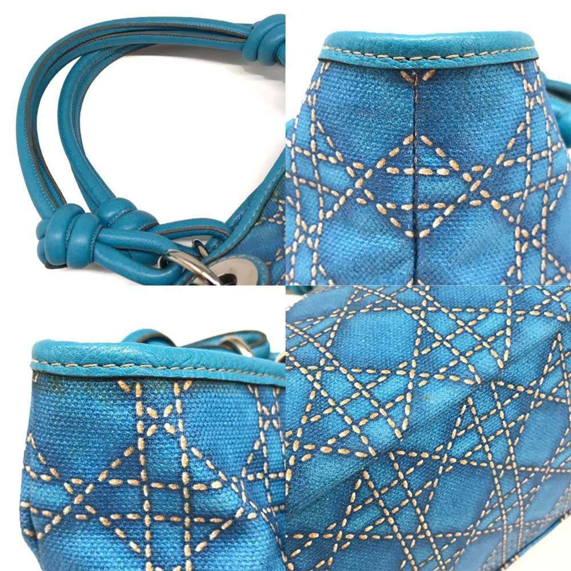 Christian Dior Lady Dior Blue Pvc Tote Bag ()
