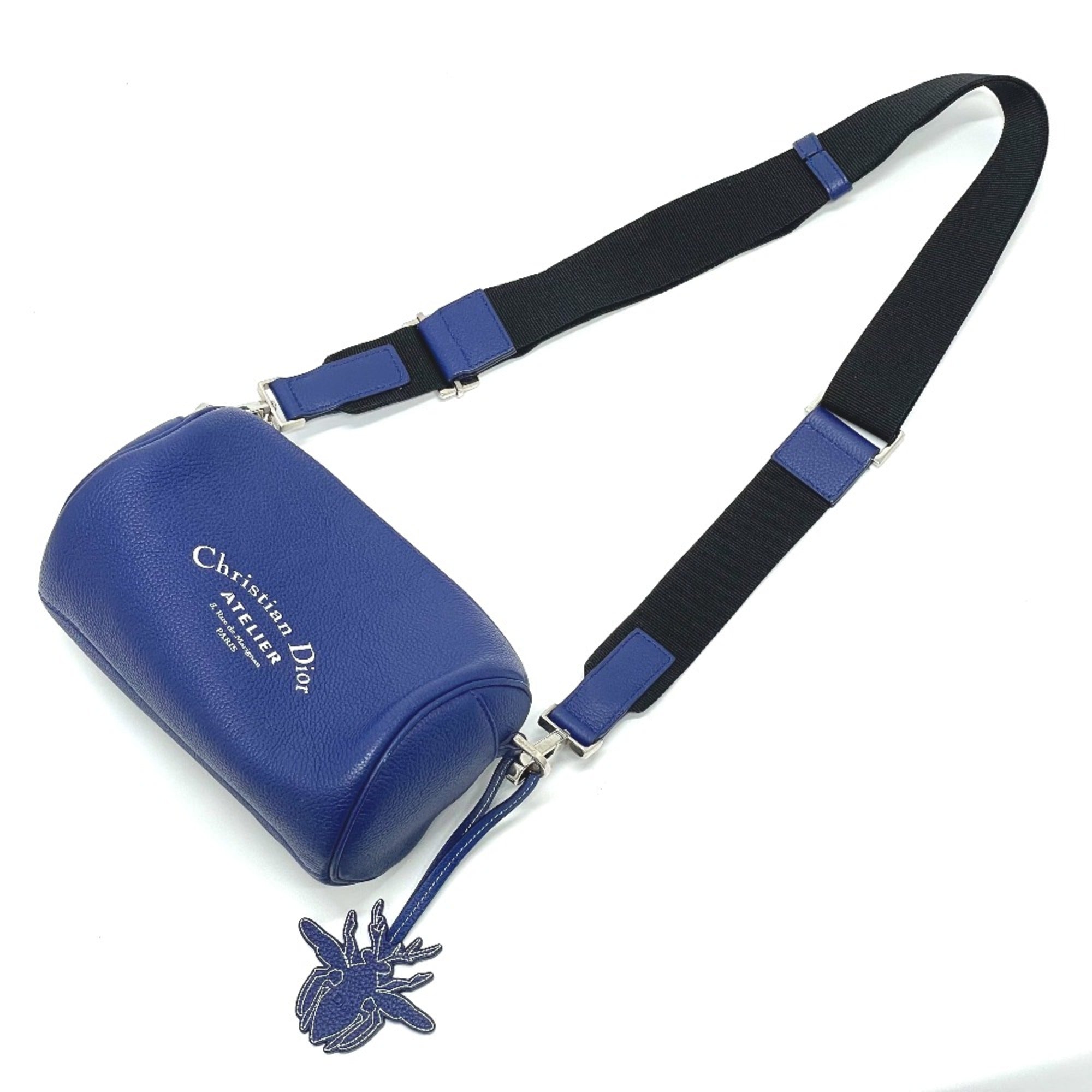 Christian Dior Blue Leather Shoulder Bag ()
