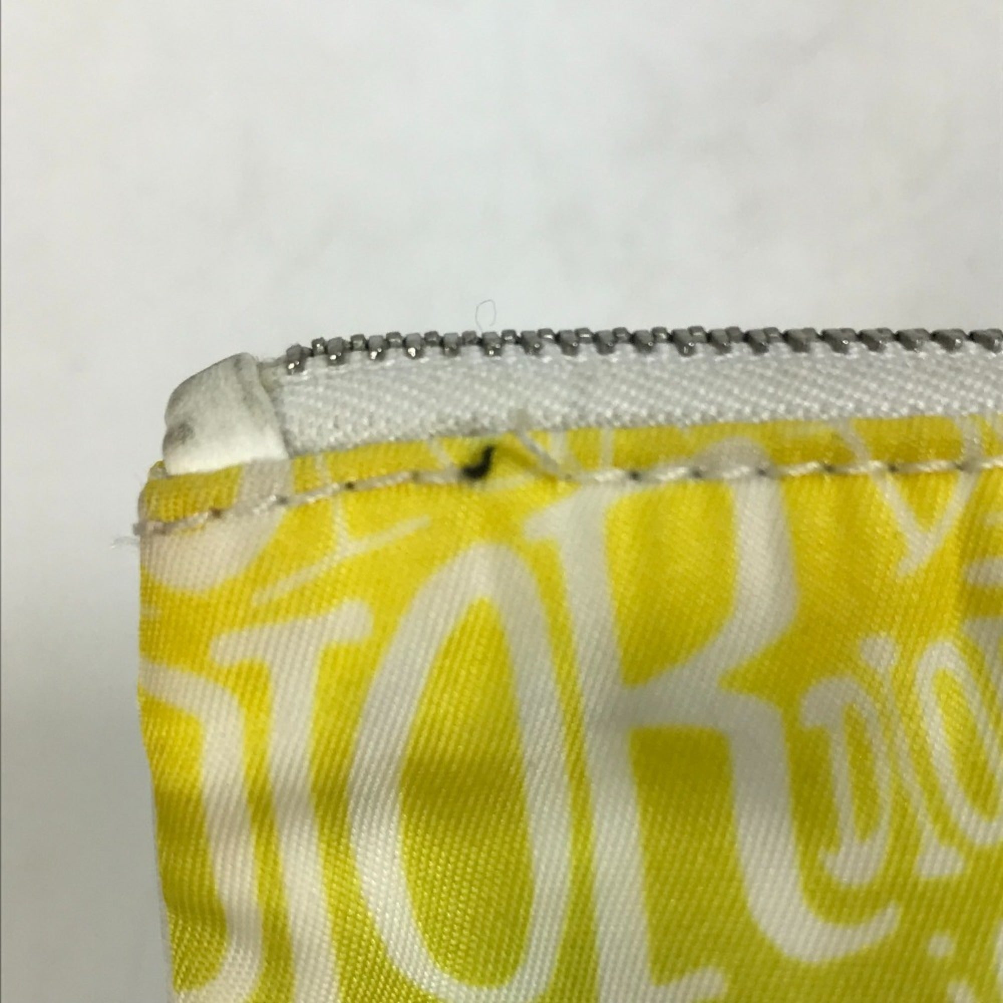 Christian Dior Green Yellow Nylon Clutch Bag Pouch ()
