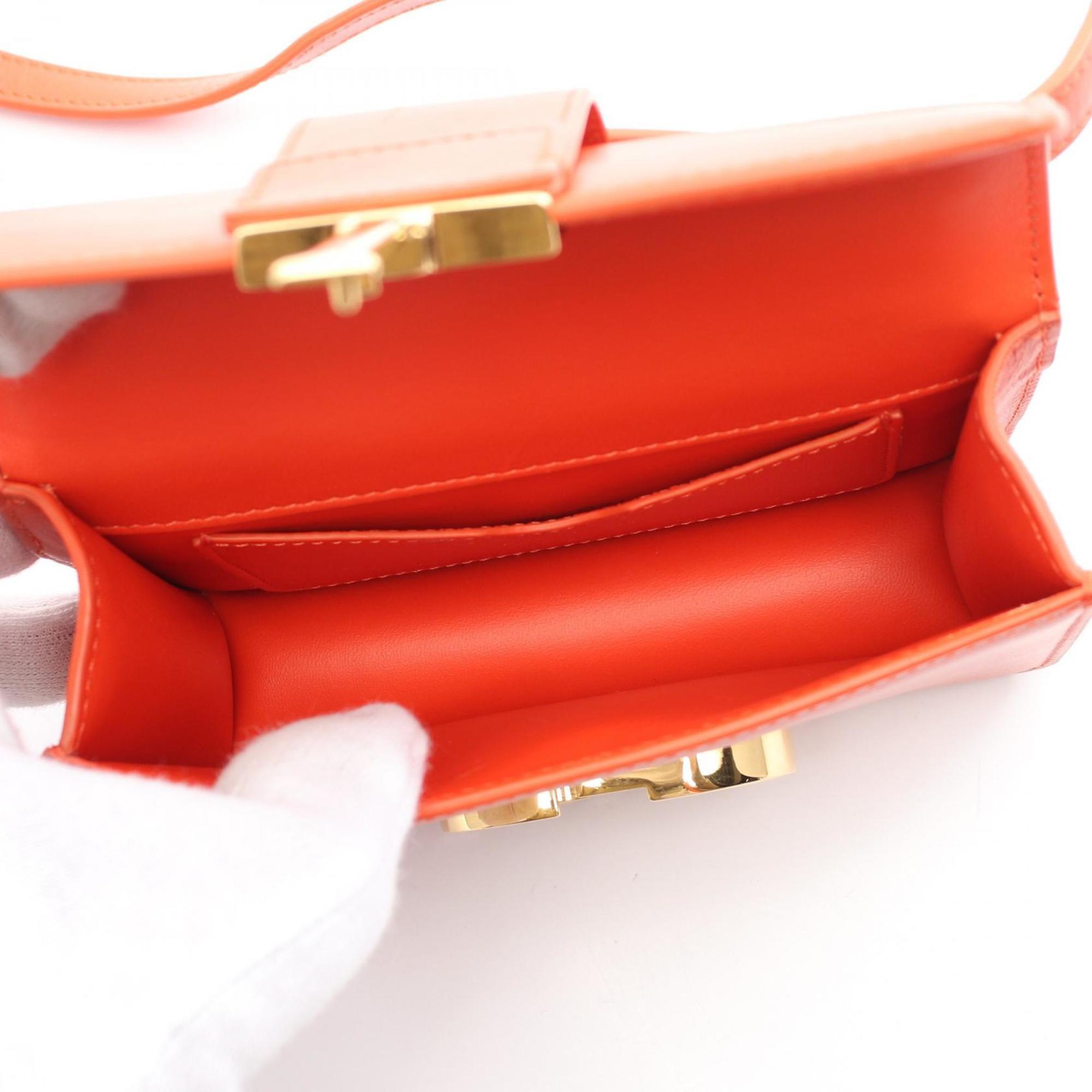 Christian Dior Orange Leather Shoulder Bag ()