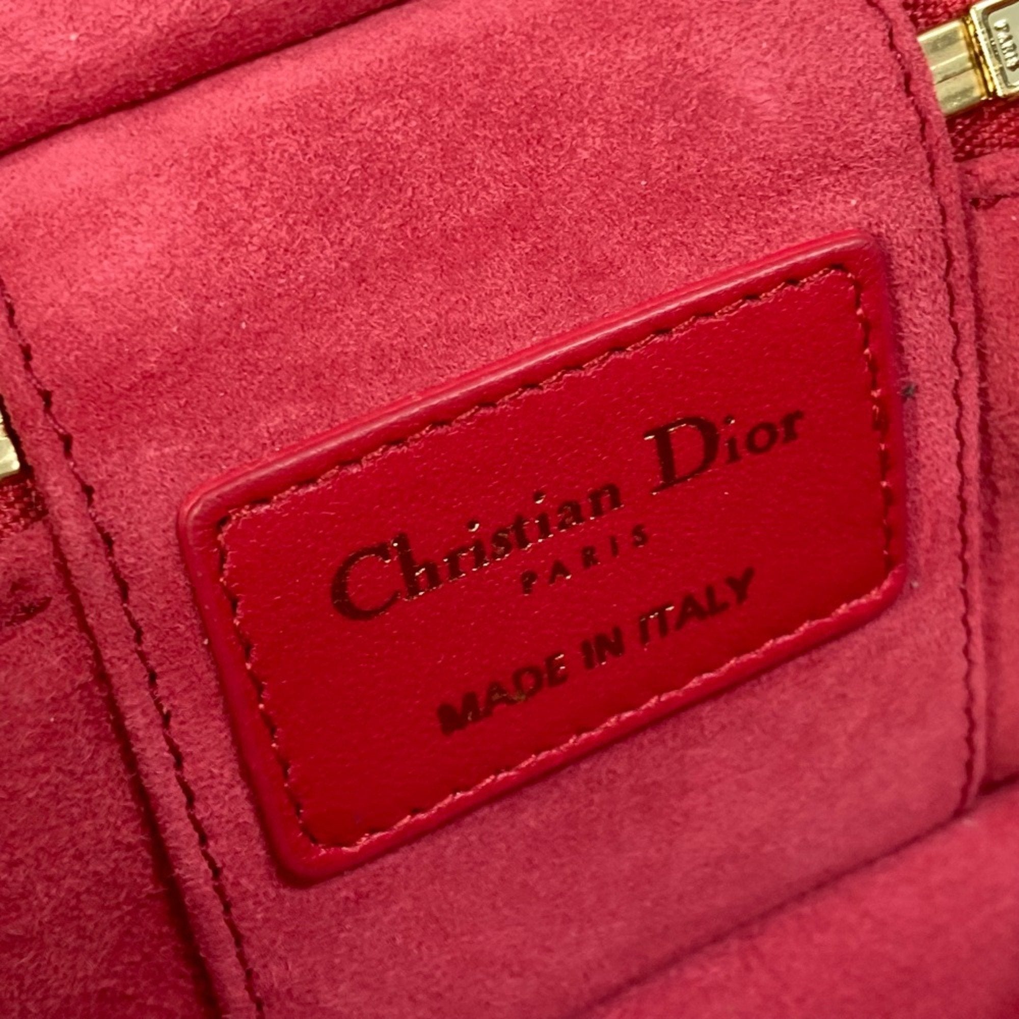 Christian Dior Red Leather Handbag ()