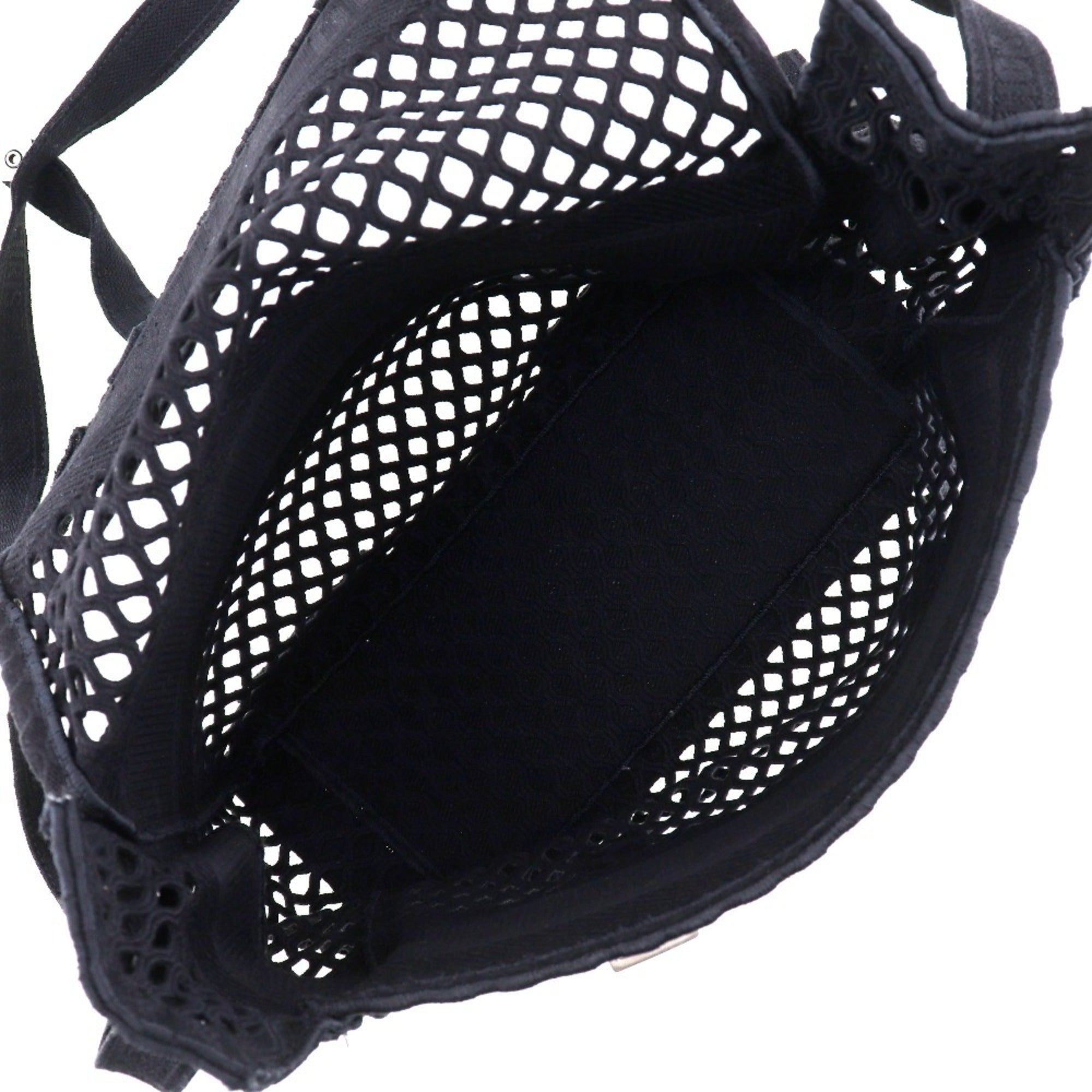 Christian Dior Black Mesh Messenger Bag Shoulder Bag ()