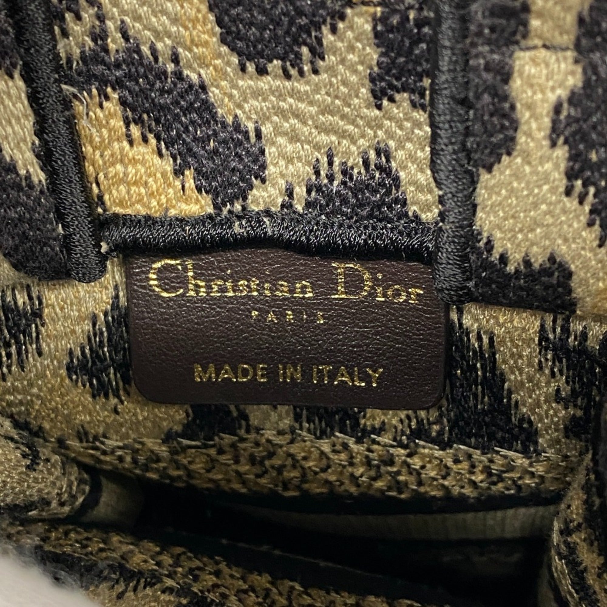 Christian Dior Beige Gold Canvas Tote Bag ()