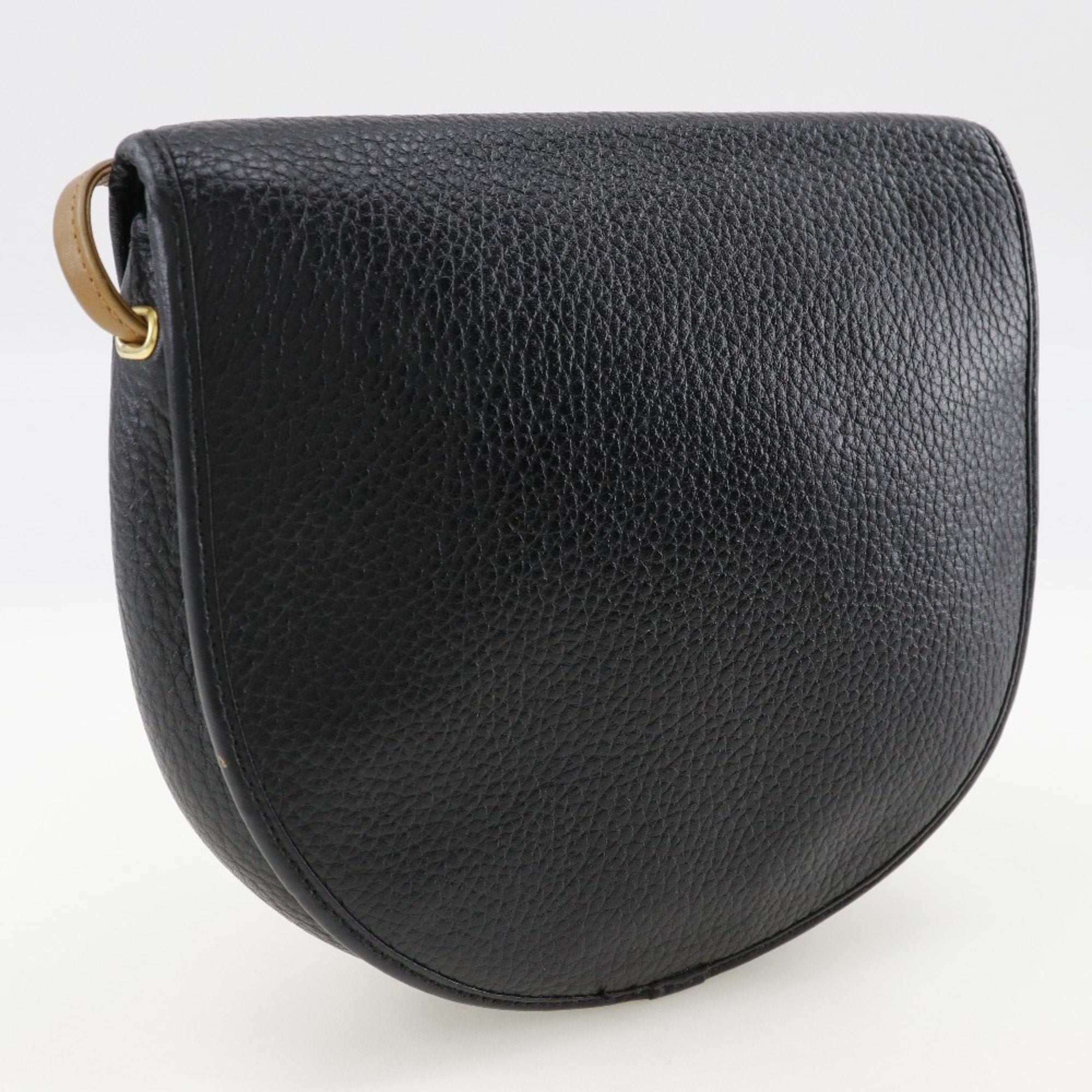 Christian Dior Black Leather Pochette Shoulder Bag ()