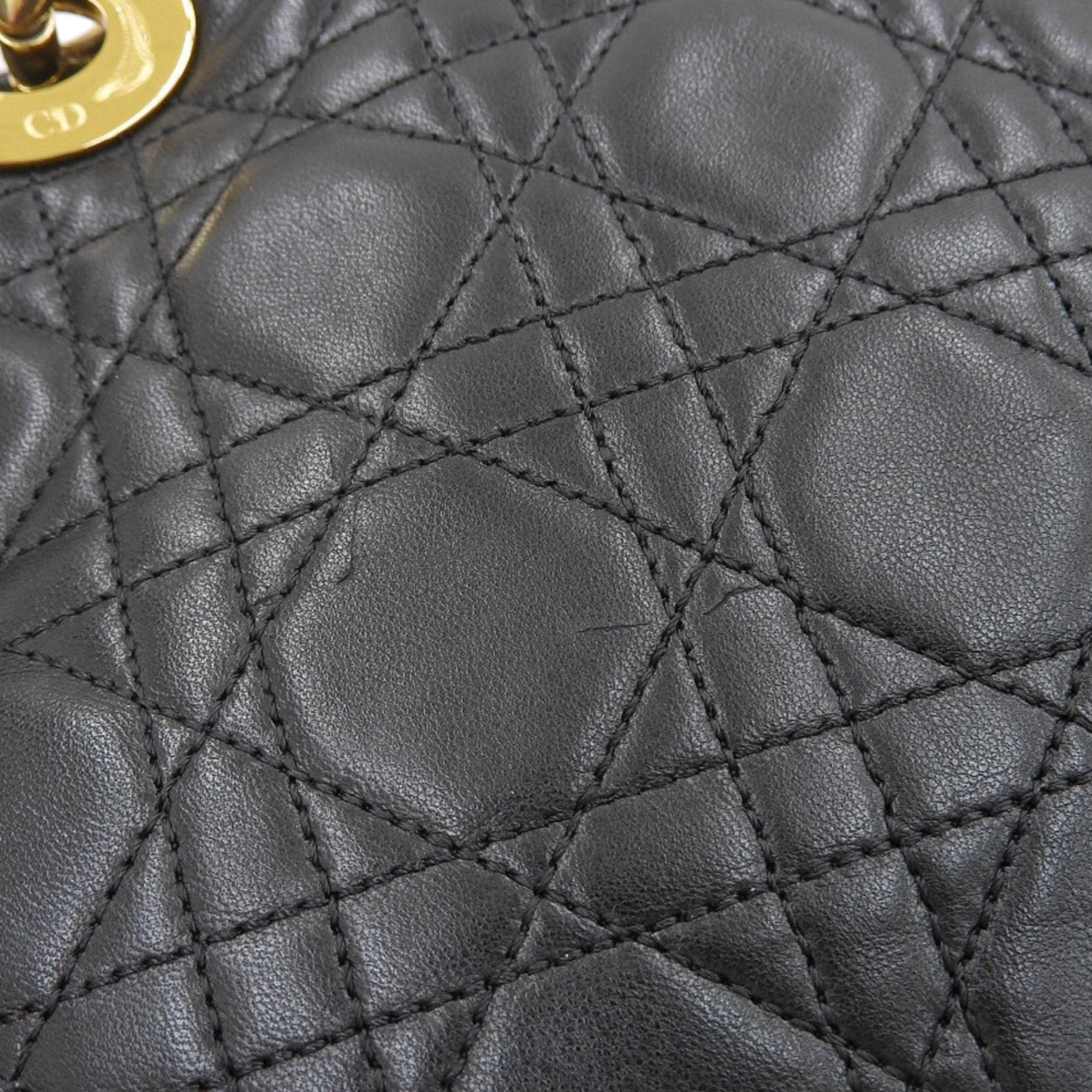 Christian Dior Black Leather Handbag ()