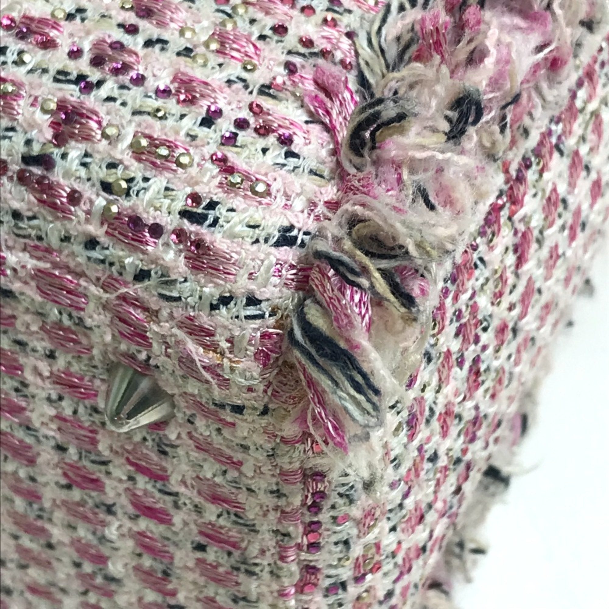 Christian Dior Pink Tweed Handbag ()