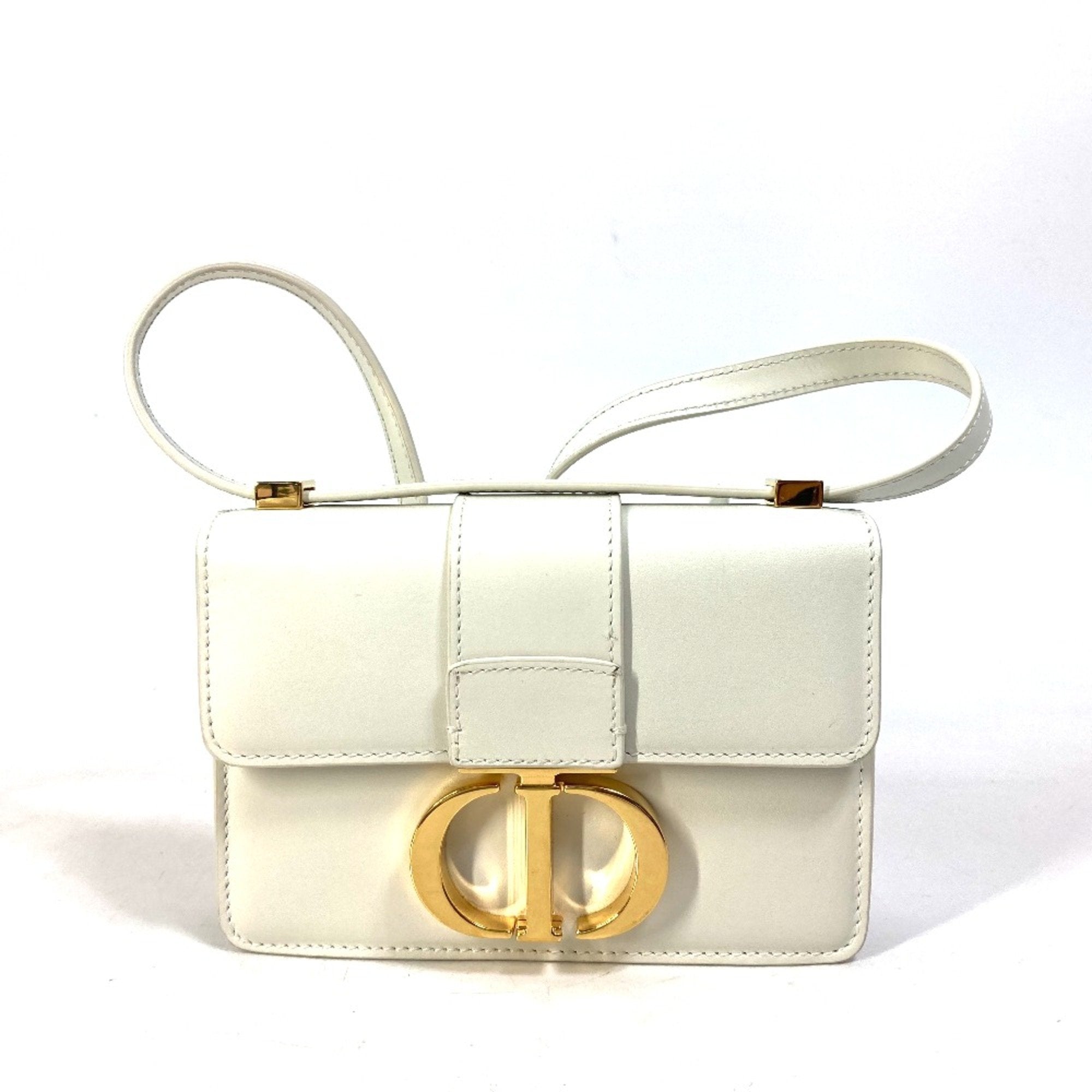Christian Dior White Leather Shoulder Bag ()