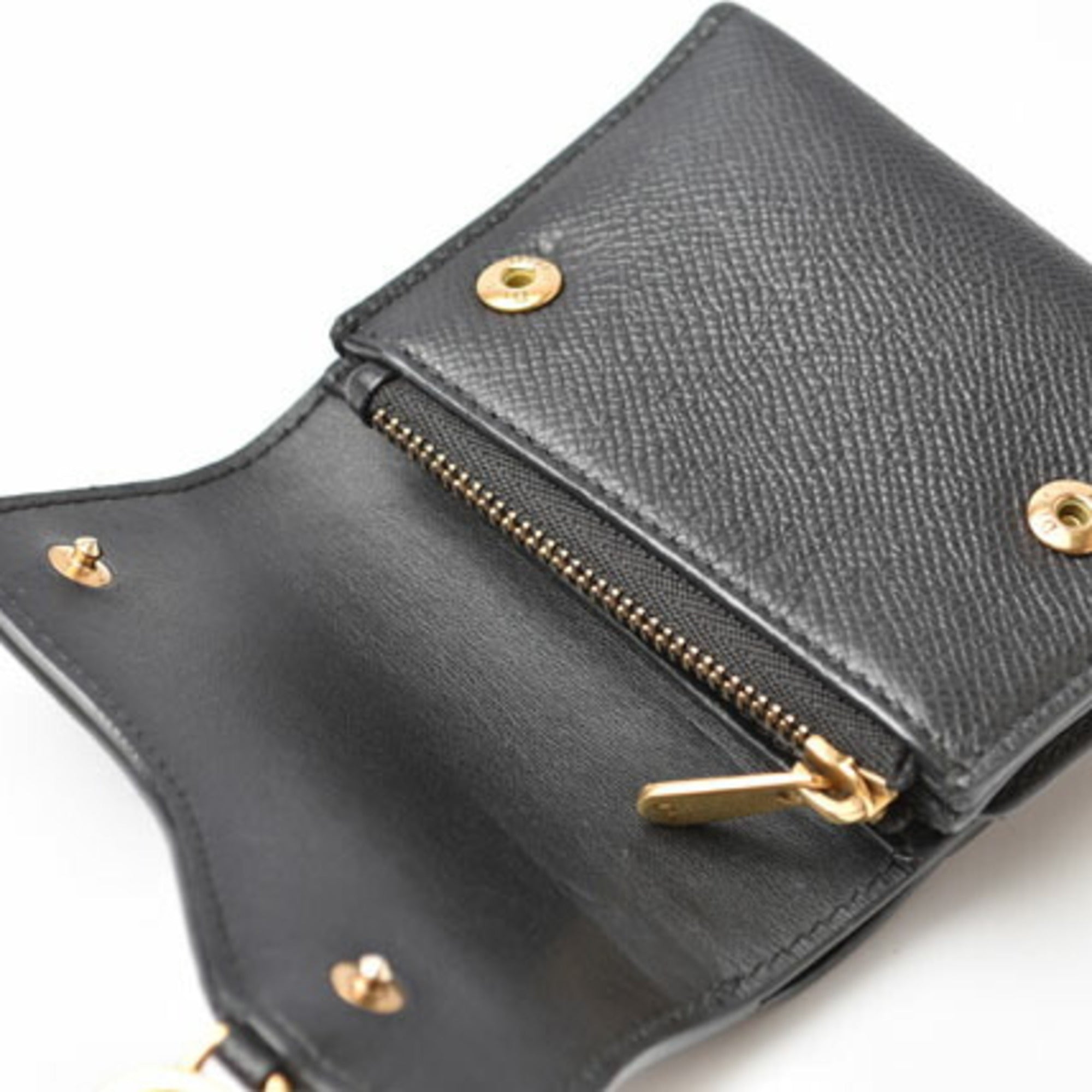 Christian Dior Navy Leather Wallet (Tri-Fold) ()