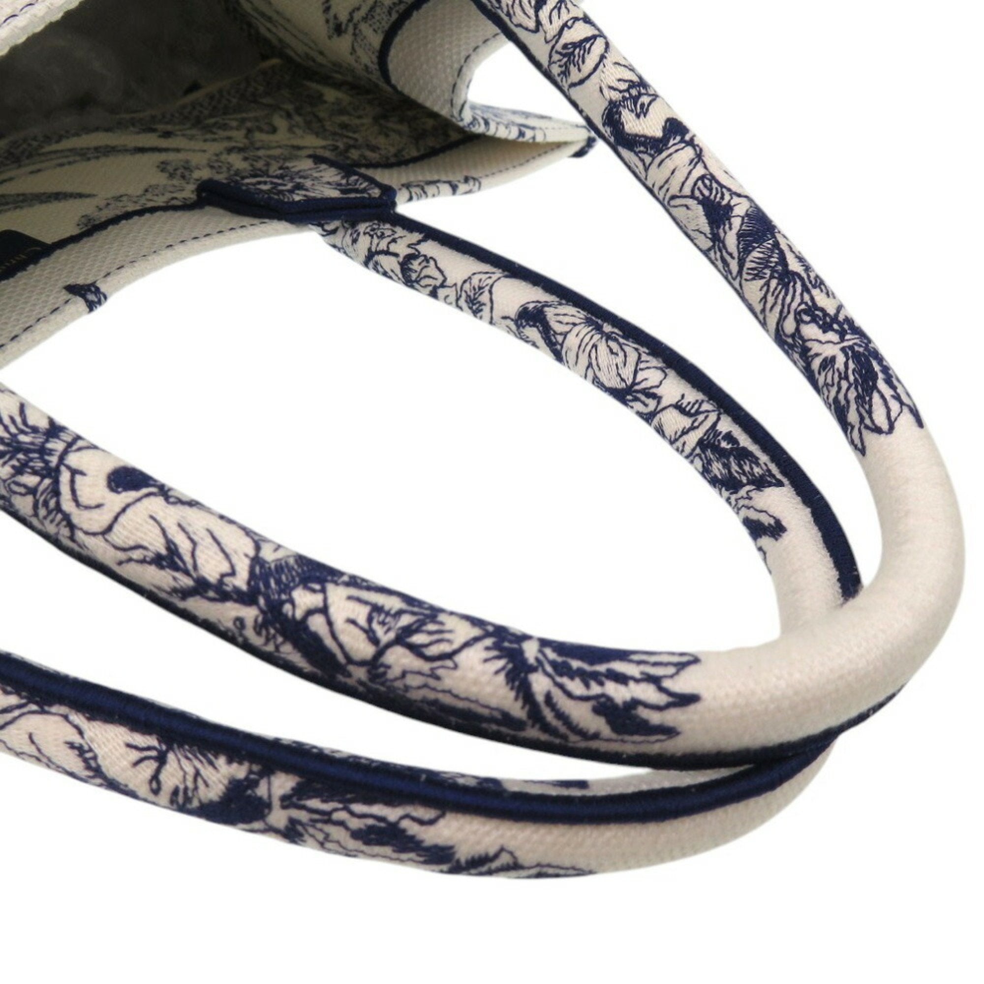 Christian Dior Blue White Canvas Handbag ()
