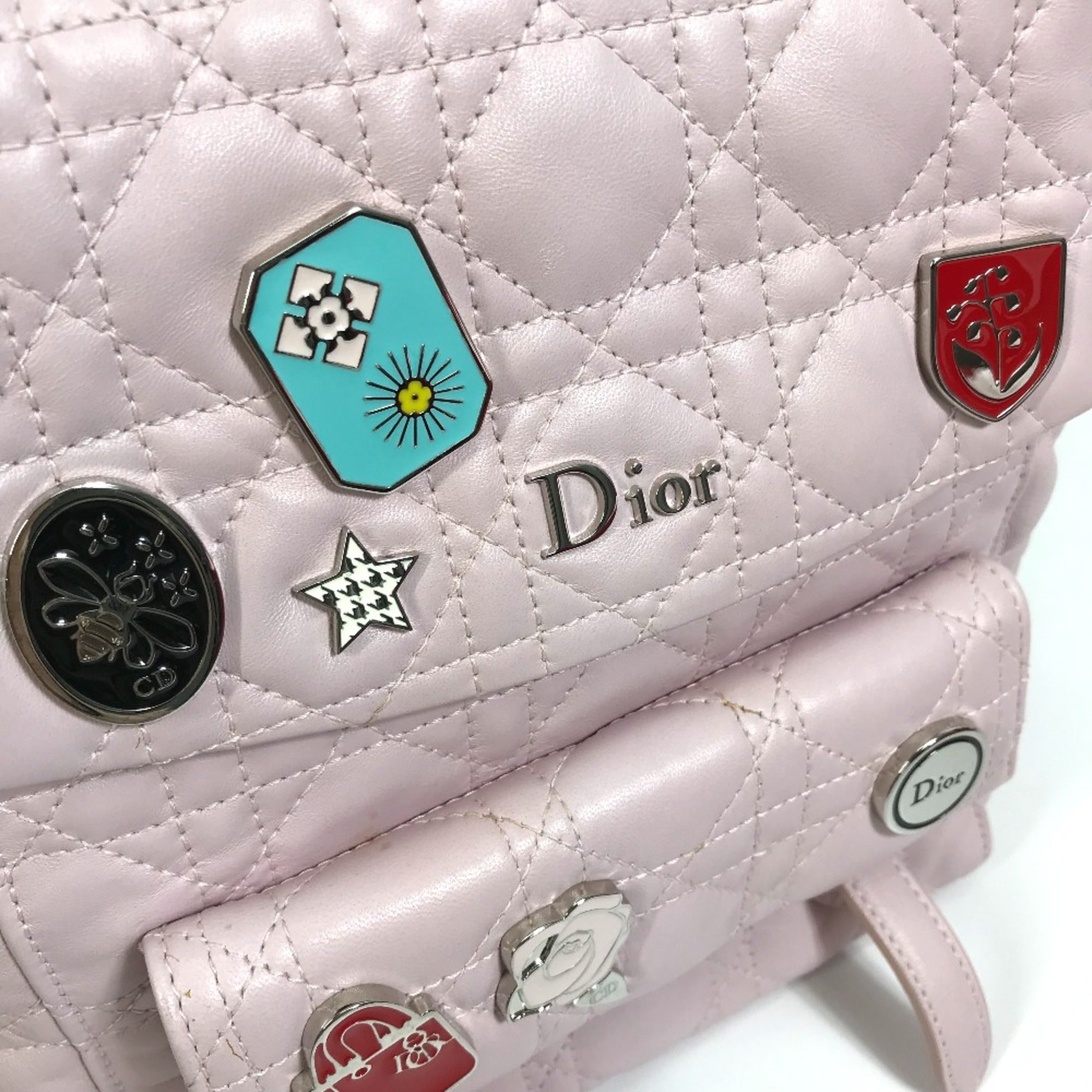 Christian Dior Pink Leather Backpack ()