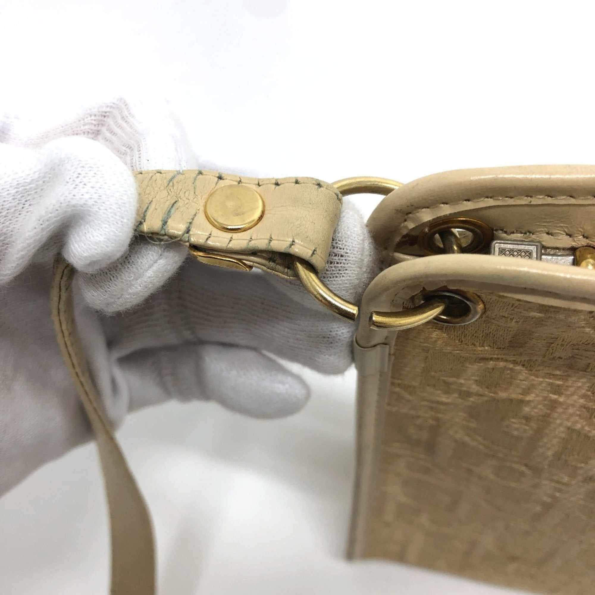 Christian Dior Beige Cloth Shoulder Bag ()