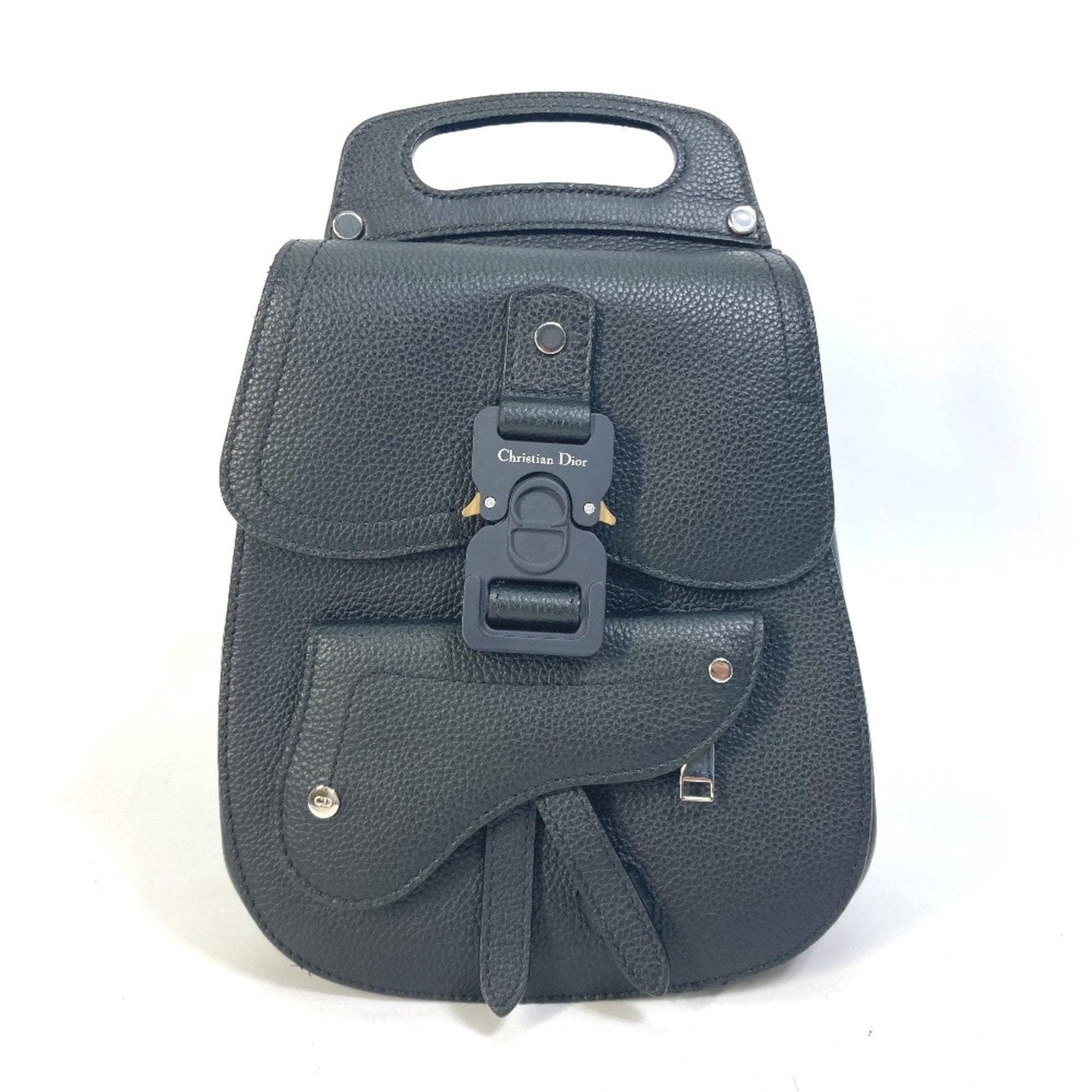 Christian Dior Black Leather Backpack ()