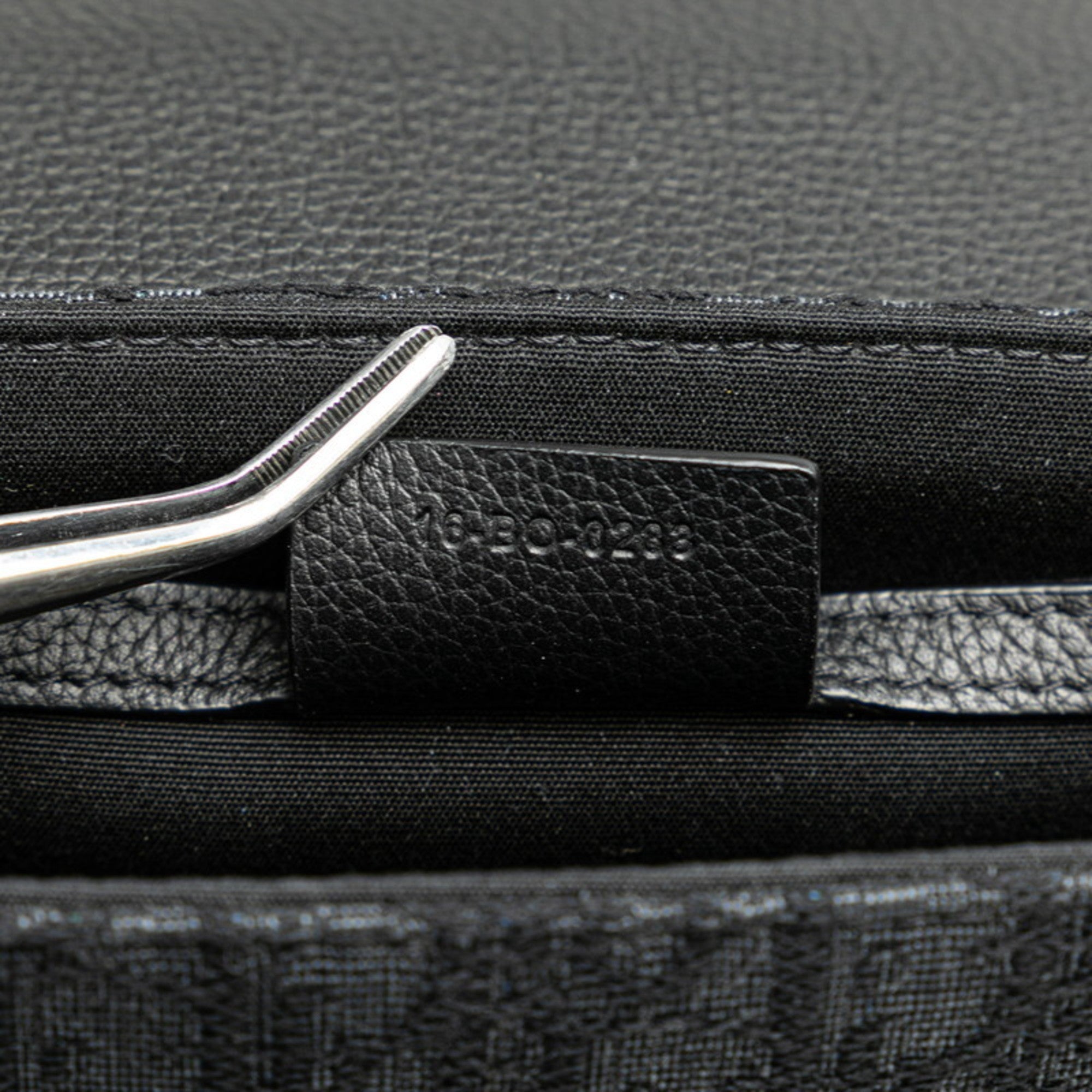 Christian Dior Black Canvas Leather Shoulder Bag ()