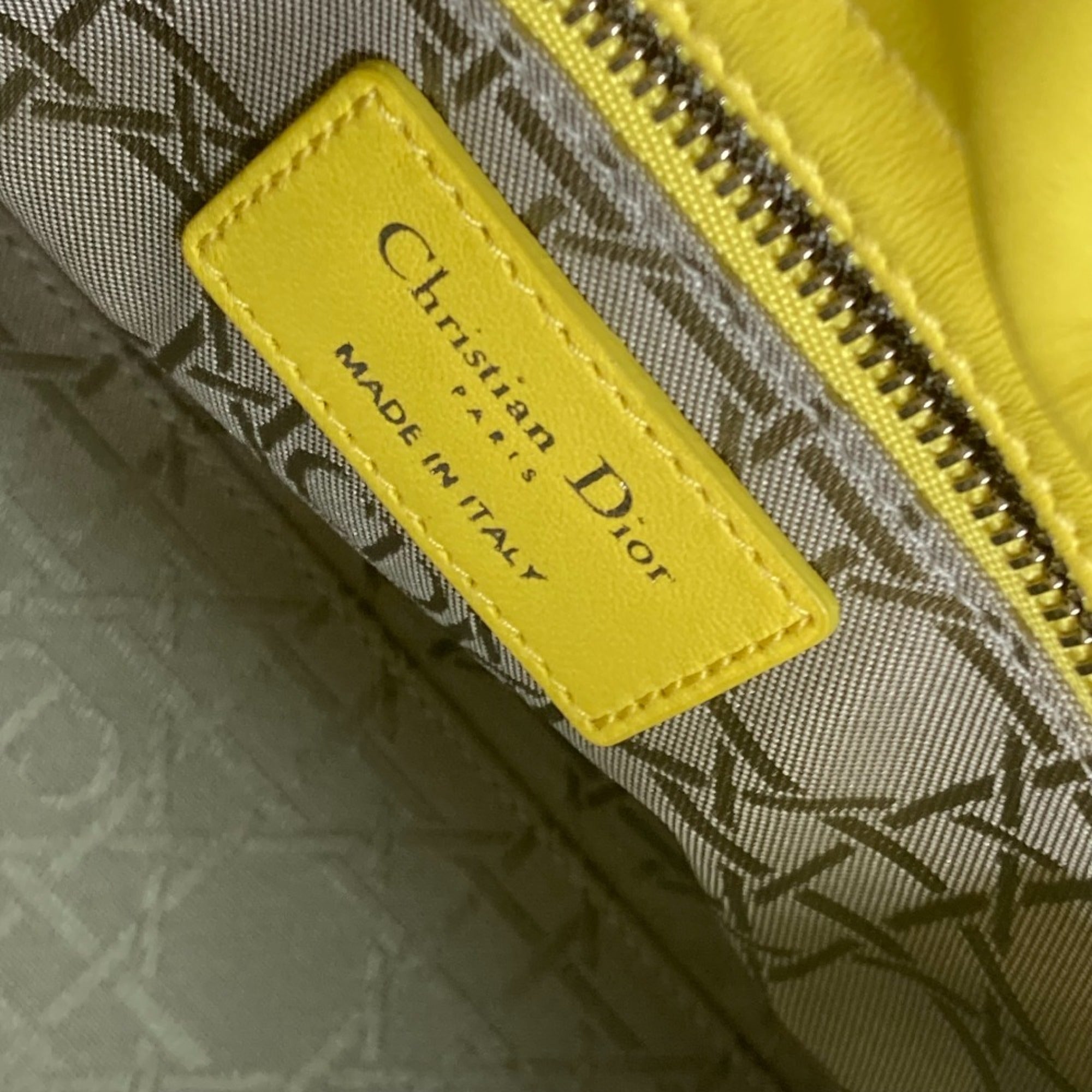 Christian Dior Yellow Leather Handbag ()