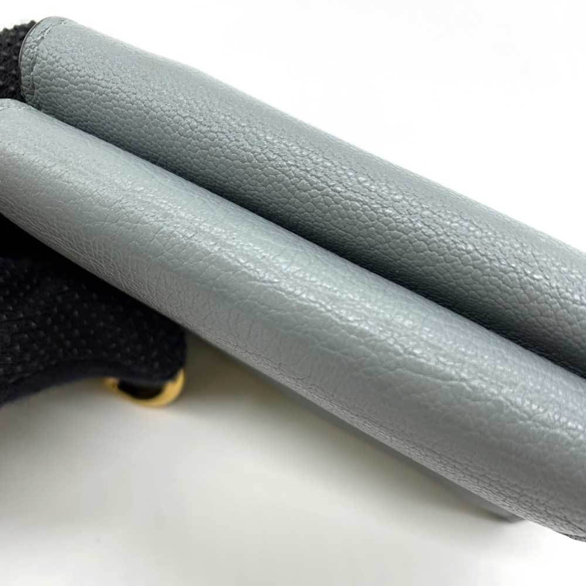 Christian Dior Gray Leather Wallet (Tri-Fold) ()