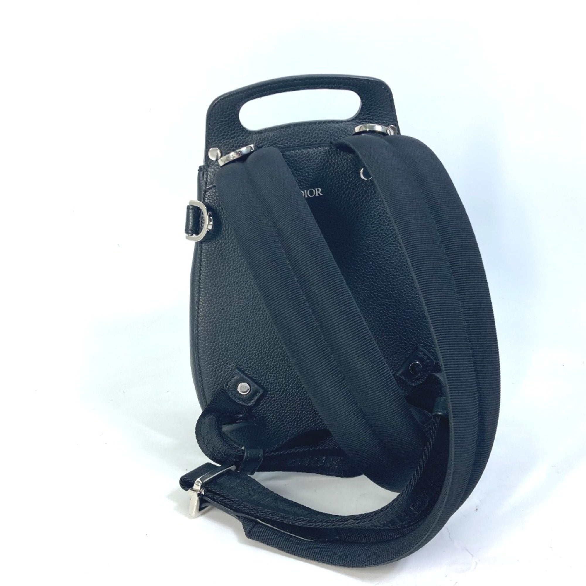 Christian Dior Black Leather Backpack ()